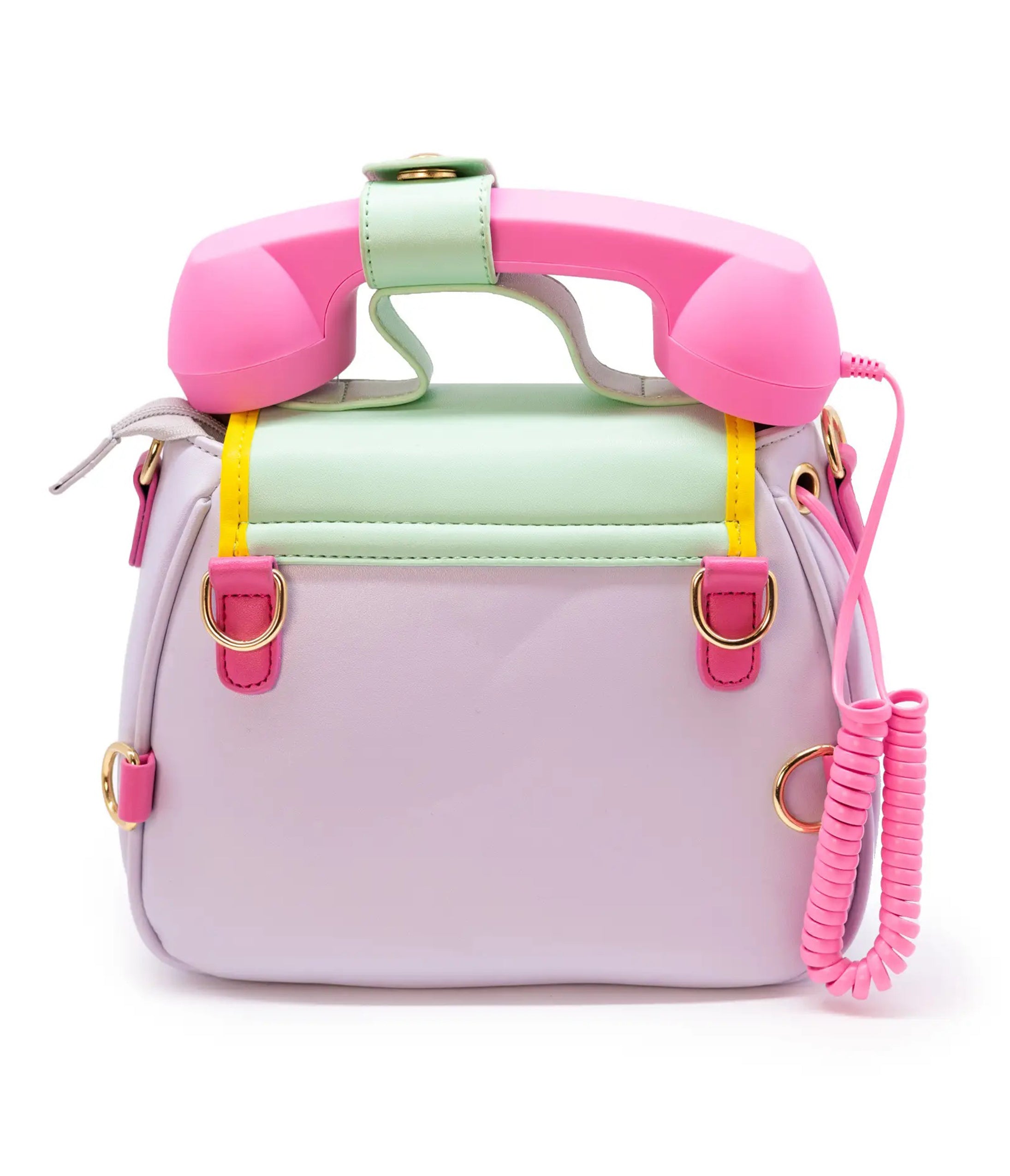 Pink & Green Convertible Ring Phone Handbag - Stylish Crossbody Purse for Women, Fashionable Accessory for Daily Use, Work, Shopping & Travel