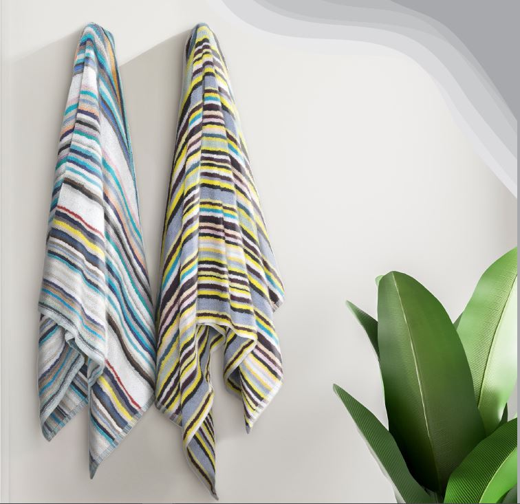 Luis Multi Striped Towel - Soft Absorbent Quick-Dry Beach Towel for Pool, Gym, Yoga & Travel - Striped Design Bath Towel for Men & Women