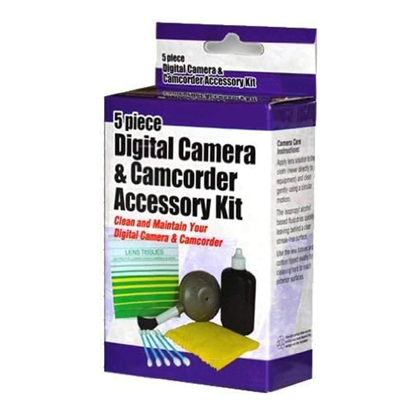 **Ricoh GR II Digital Camera Cleaning Kit - Dust Blower Brush, Lens Solution, Non-Abrasive Cloth, 25 Lens Tissues & 5 Cotton Swabs - Perfect for Travel, Outdoor & Professional Photography**