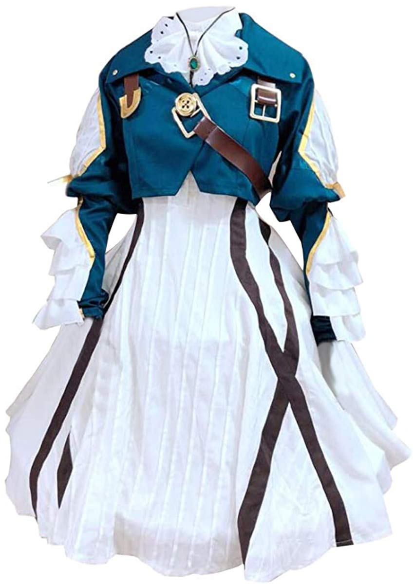 HonRmon Violet Evergarden Anime Cosplay Costume - Women's Lolita Princess Dress Uniform Outfit for Conventions, Halloween & Cosplay Events