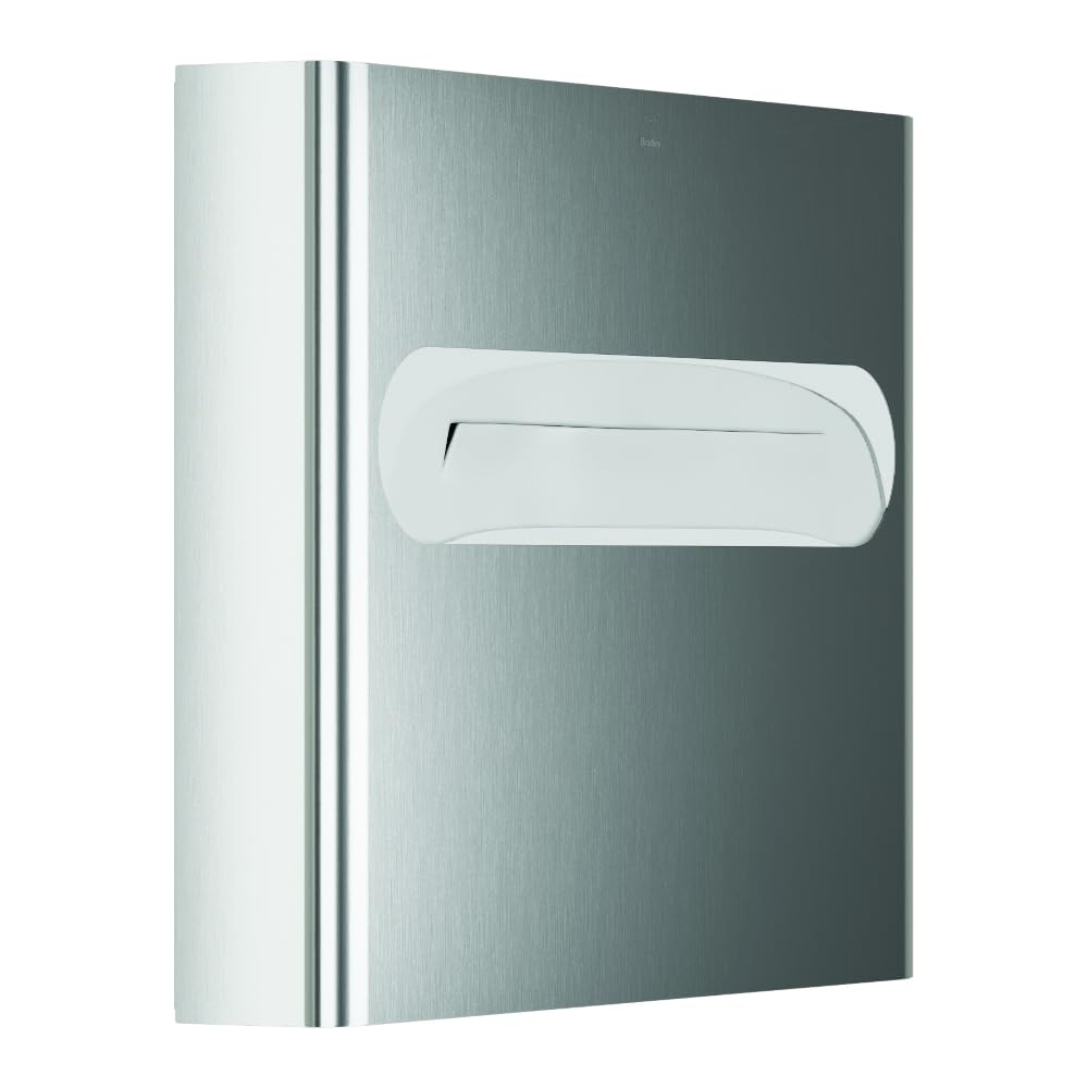 Bradley Elvari Series 5B1-113600 Stainless Steel Seat Cover Dispenser - Wall Mounted Satin Finish for Restrooms, Hospitals & Public Facilities