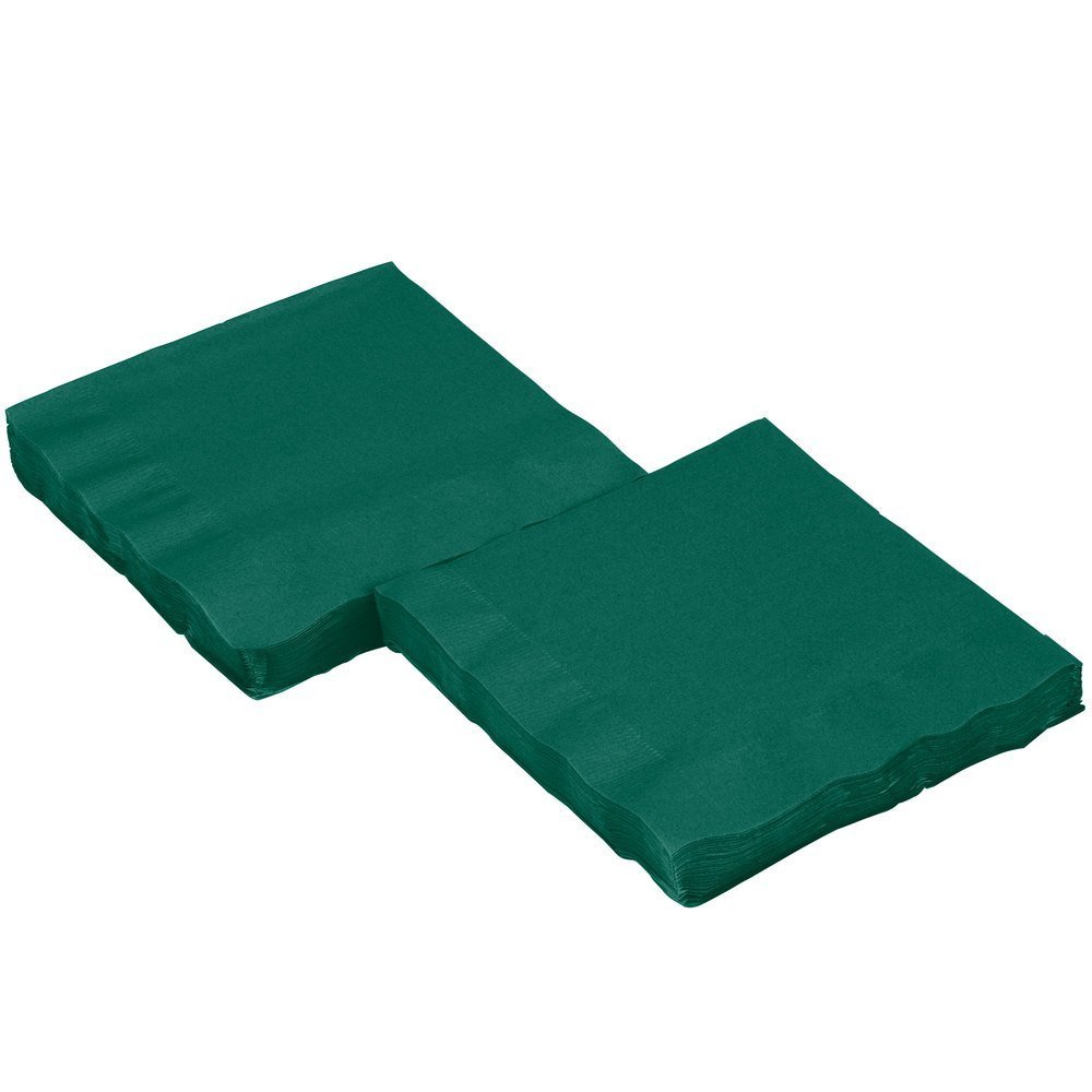 Premium 2-Ply Green Beverage Napkins - Eco-Friendly Disposable Cocktail & Drink Napkins for Parties, Weddings, and Events