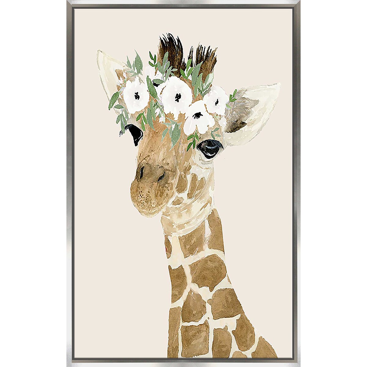 Floating Canvas with Adorable Giraffe Print - Perfect for Nursery Decor & Kids Room Wall Art