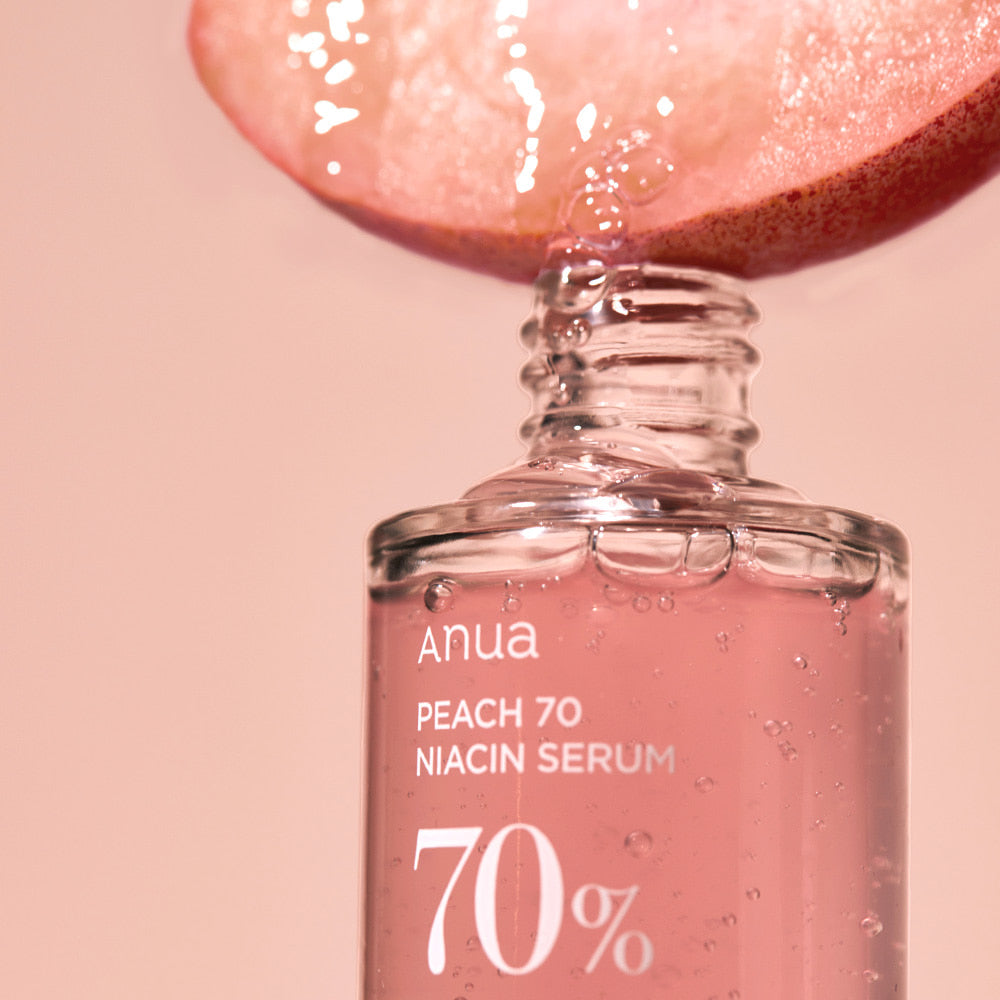 ANUA Peach 70% Niacinamide Serum 30ml - Brightening & Hydrating Face Treatment for Dark Spots & Uneven Skin Tone - Perfect for Daily Skincare Routine & Nighttime Use