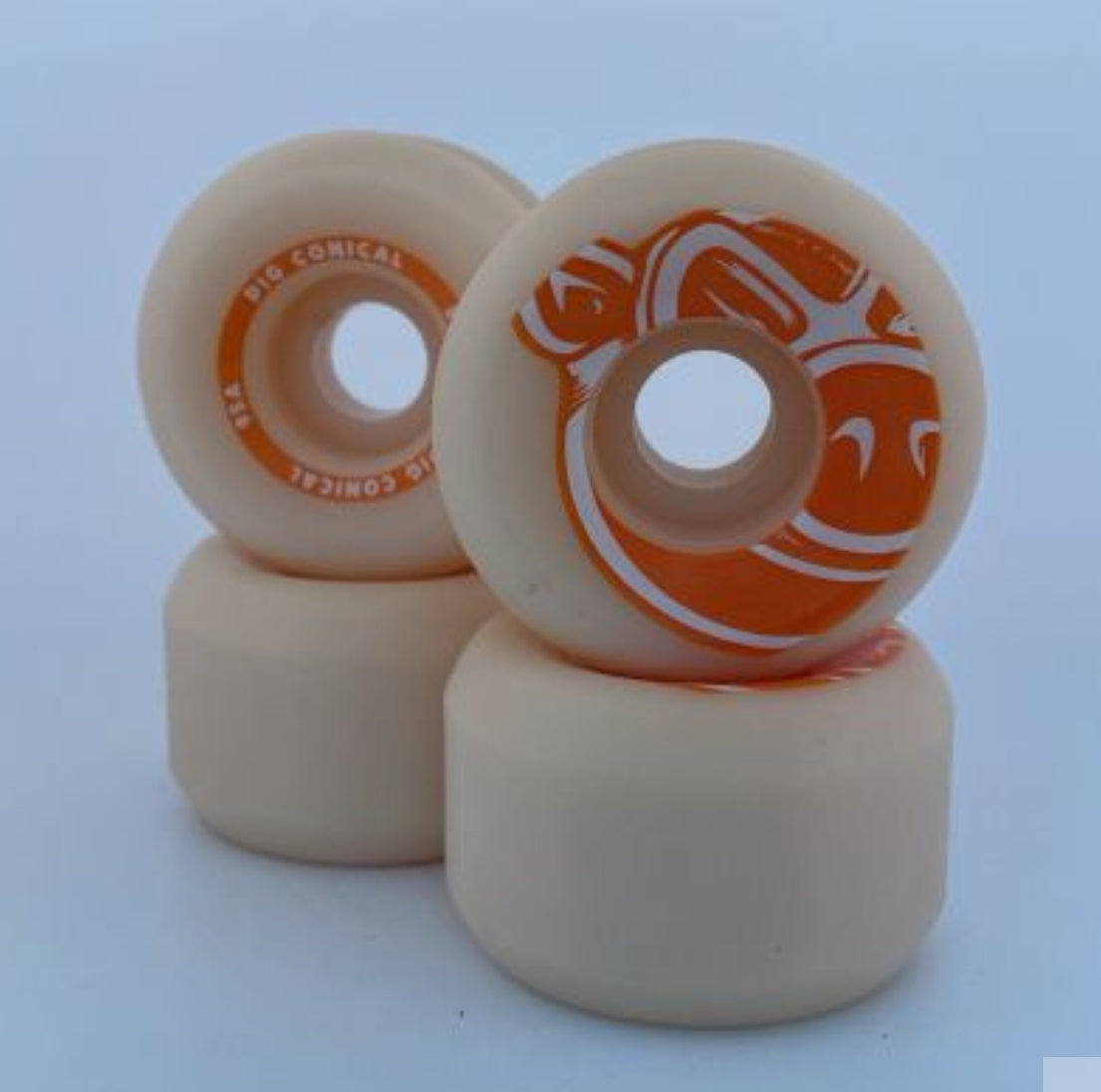 53mm 95a Natural Pig Wheels Conical Skateboard Wheels - Perfect for Street Skating and Smooth Rides