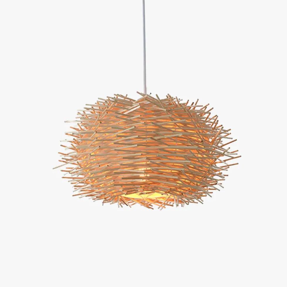 Modern Wooden Stick Spherical Pendant Light - Handcrafted Rattan Chandelier for Dining Room, Kitchen Island & Bedroom Lighting - Eco-Friendly Natural Wood Ceiling Lamp
