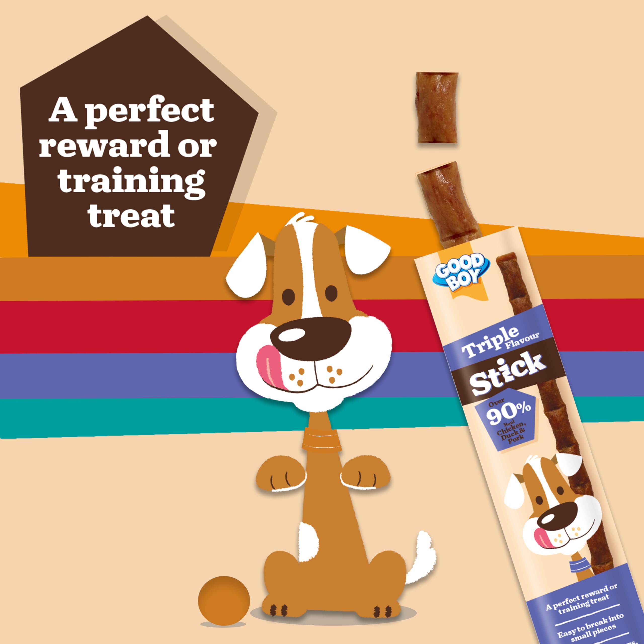Good Boy Meaty Sticks Variety Pack - Natural Dog Treats for Training, Rewards & Chewing - Bulk Box of 20 x 15g - Perfect for Puppies & Adult Dogs at Home or Outdoor Adventures