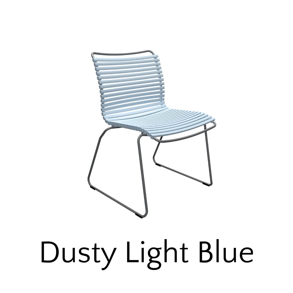 CLICK Outdoor Dining Chair - Armless Patio Chair for Backyard, Garden, Poolside & Restaurant - Weather-Resistant & Durable for Outdoor Use