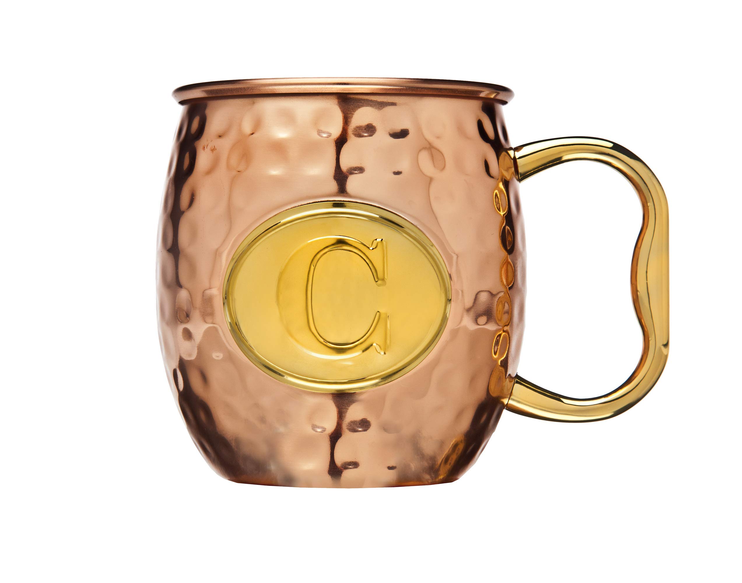 Premium Moscow Mule Copper Mugs Set - Personalized Monogram 