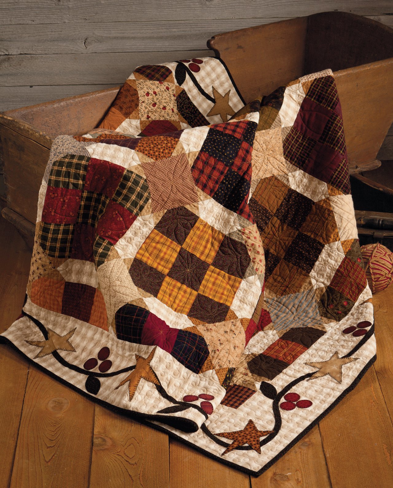 13 Beautiful Patchwork Quilt Patterns for Country Home Decor - Cozy Bedroom & Living Room Designs