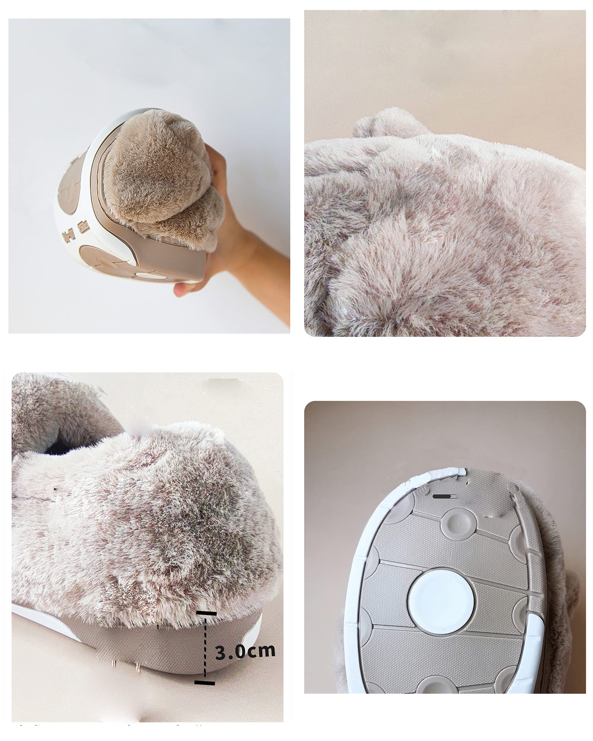 LANFIRE Women's Bear Slippers - Cozy Fuzzy Animal House Shoes, Soft Plush Winter Warm Slippers for Indoor Comfort - Perfect for Lounging at Home, Gift Giving & Cold Weather Wear