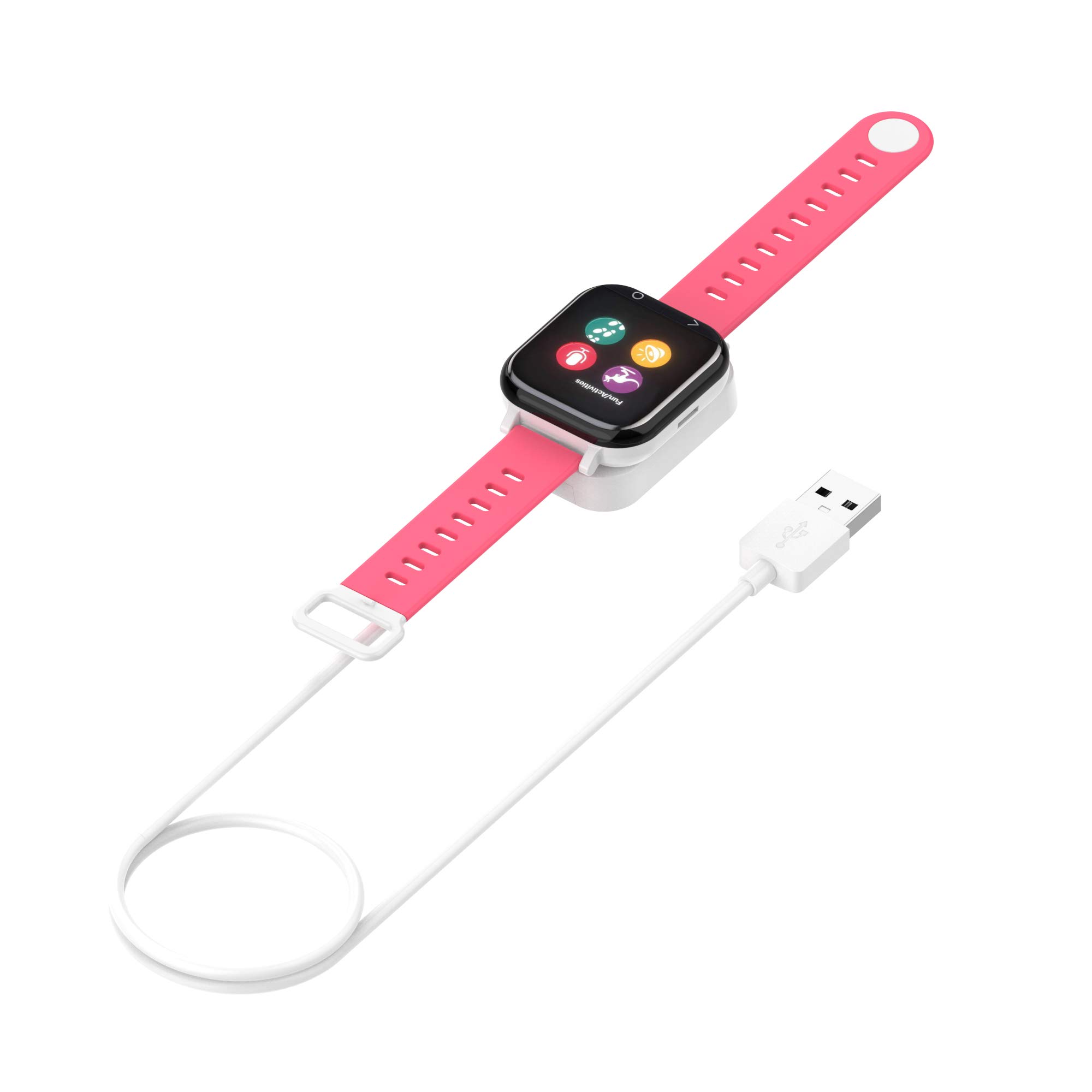 Verizon Gizmowatch/Gizmowatch Disney Edition Charger - 3.3ft USB Fast Charging Cable & Data Sync Dock for Smartwatch (White) | Perfect for Kids' Daily Use, School Activities & Outdoor Adventures