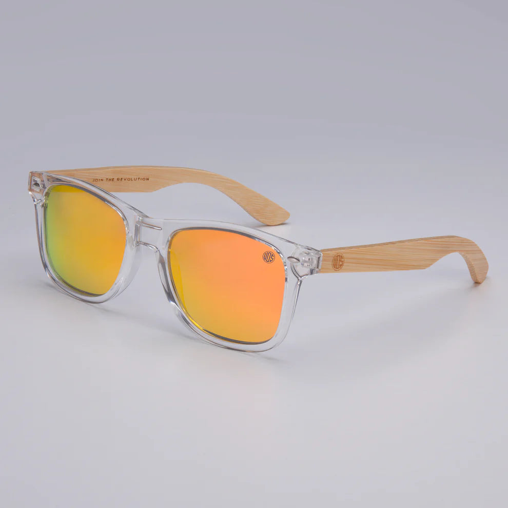 KUTA XL Orange Mirror Sunglasses - Polarized UV Protection for Men & Women - Perfect for Beach, Driving, and Outdoor Activities