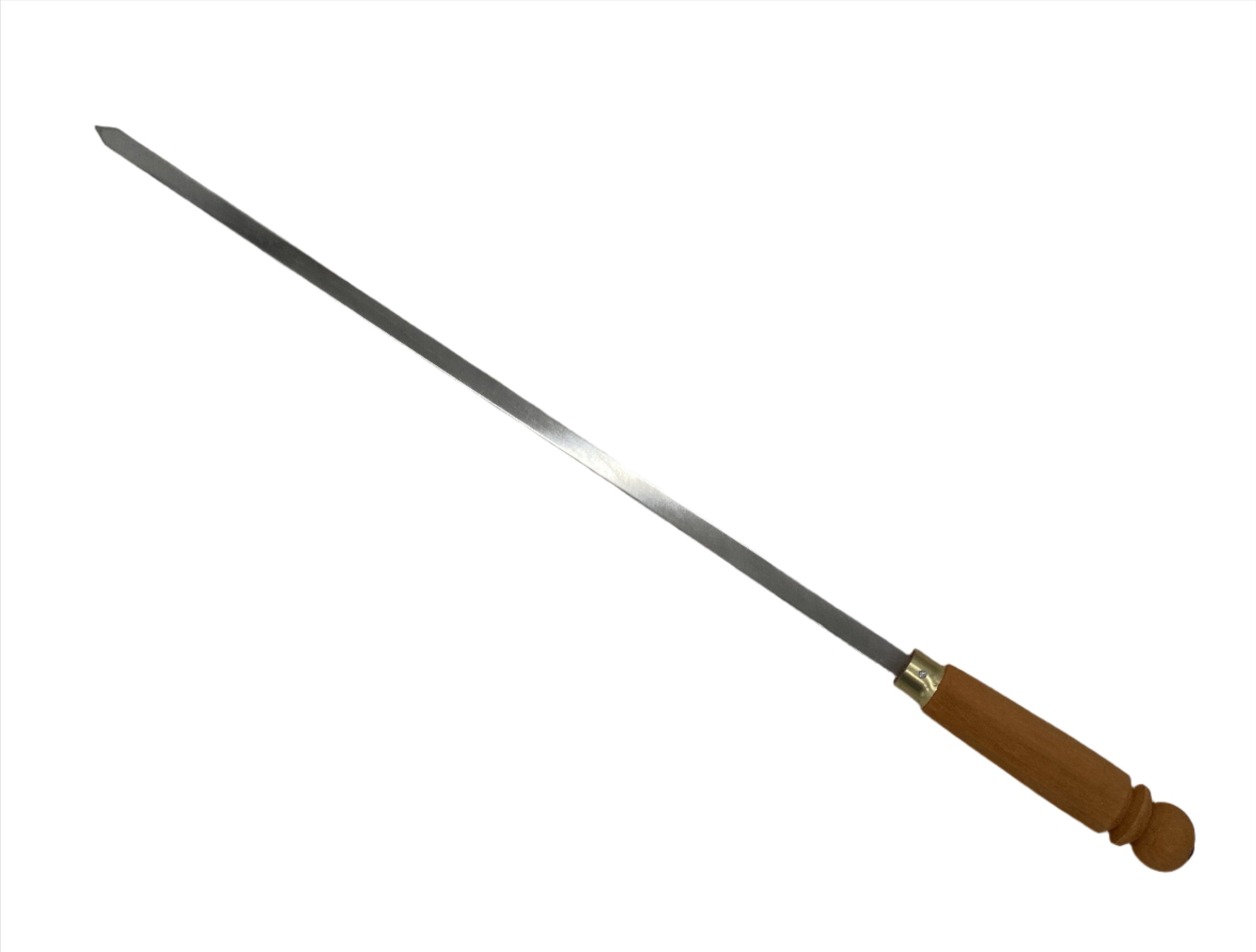 19.7x0.5 Inch Wooden Skewers with Handle - Perfect for BBQ, Grilling, and Party Appetizers