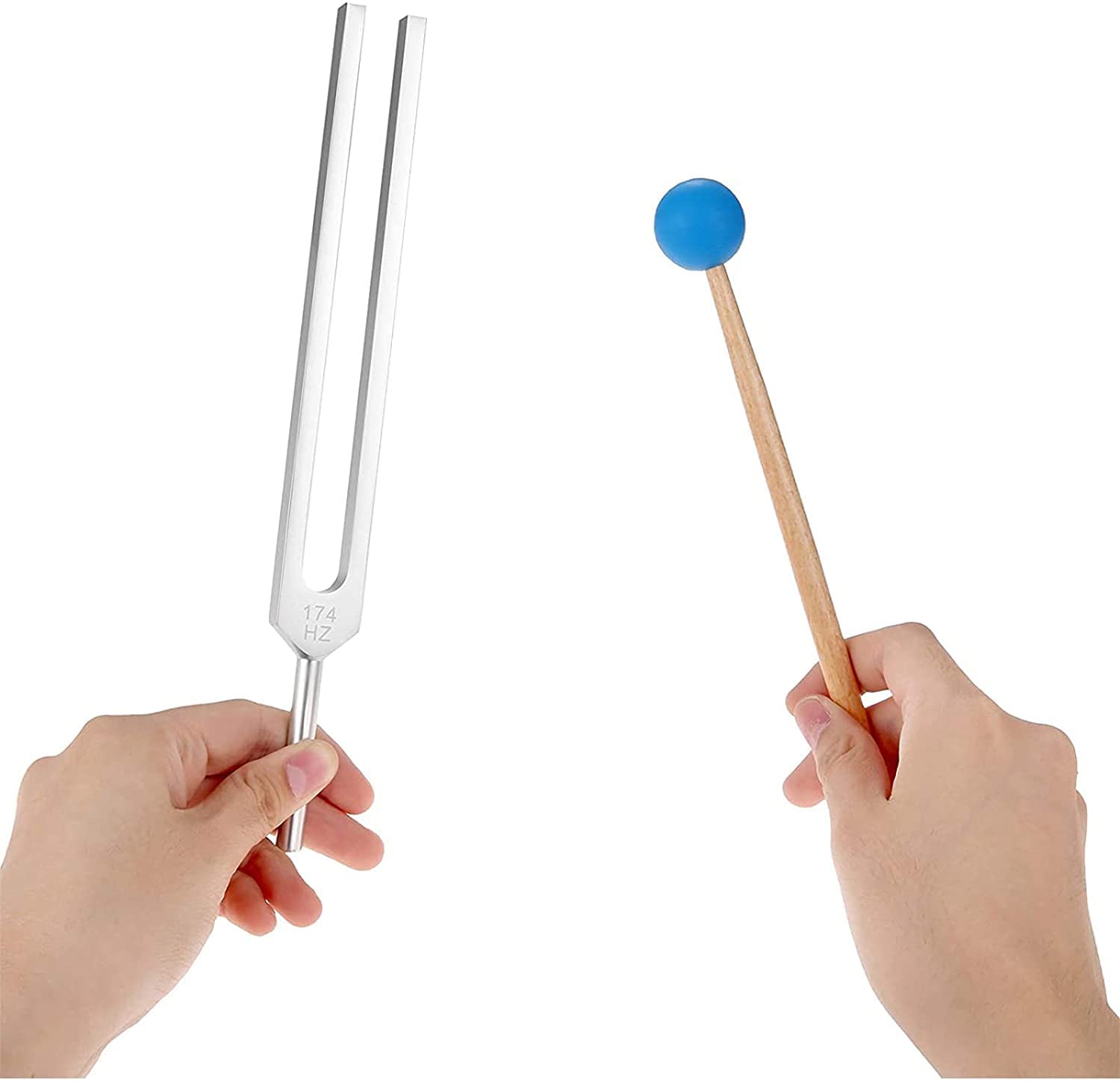 9-Piece Solfeggio Tuning Forks Set with Hammer & Silicone Bag - 417Hz & 528Hz Sound Therapy Tools for Healing, Chakra Balancing & Biofield Adjustment | Perfect for Meditation, Energy Work & Holistic Wellness