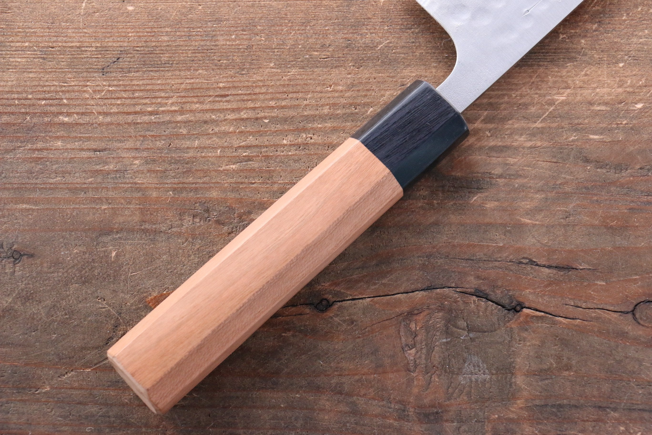 Nao Yamamoto SRS13 Black Damascus Bunka Knife 165mm - High Carbon Steel Blade with Cherry Blossom Pattern - Perfect for Sushi, Vegetables & Precision Kitchen Tasks