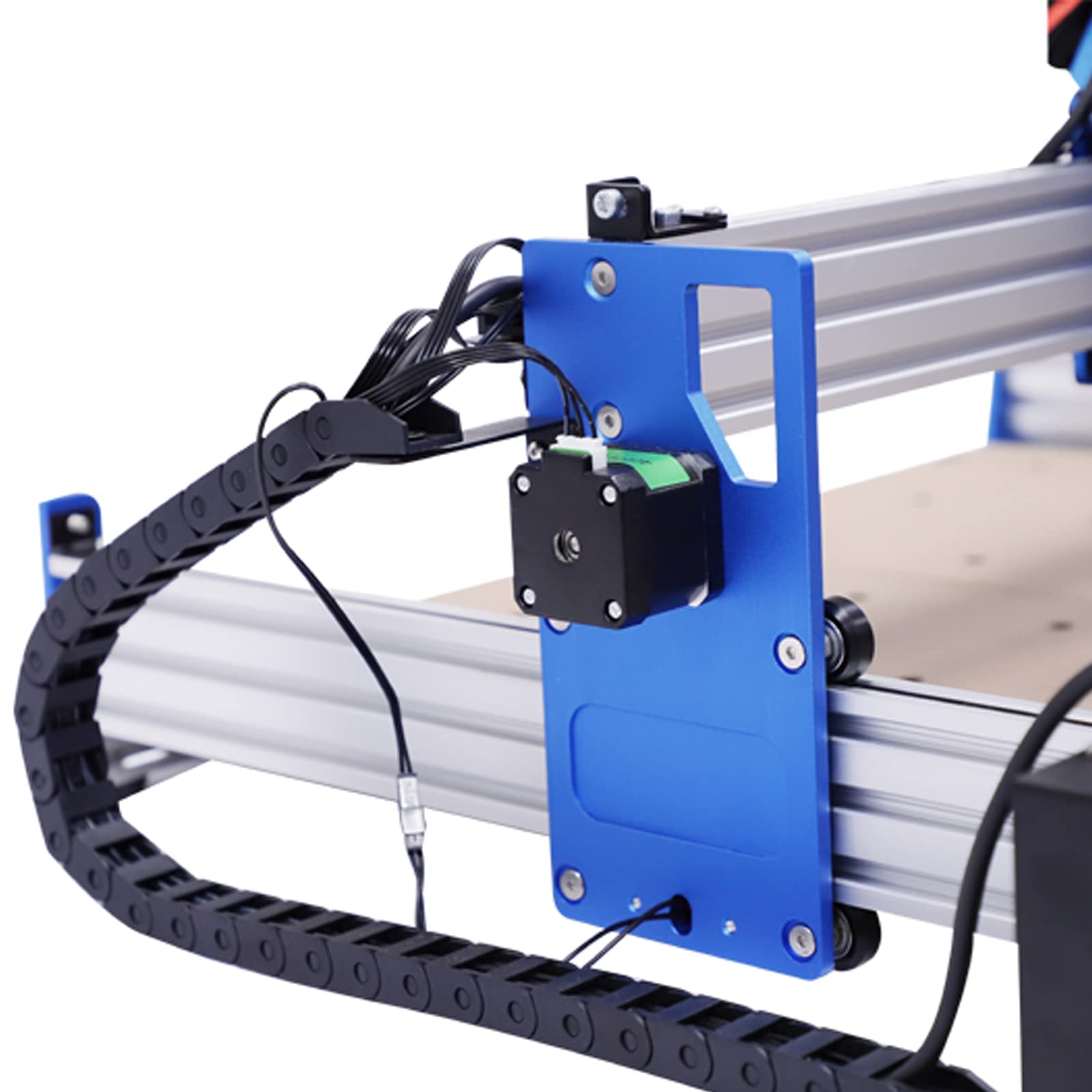 3-Axis USB CNC Router Machine 4040 - 110V 100W Engraving & Milling Machine with Controller & Z Probe - Aluminum Frame for Wood, Acrylic, MDF, Nylon Cutting - Blue & Silver - Perfect for DIY Projects, Sign Making & Woodworking