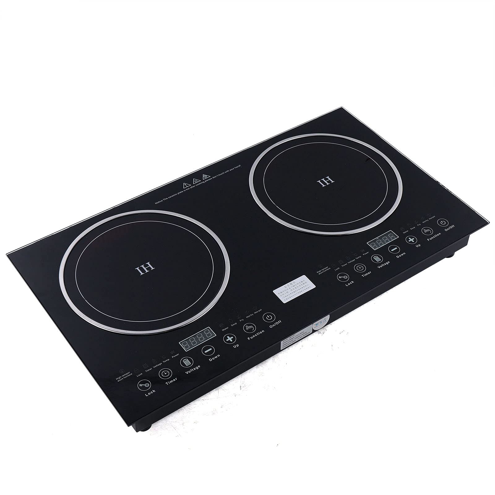 2600W Electric Dual Cooktop Countertop Burner with 8 Power Levels - 1200W Induction & 1400W Ceramic Stove for Fast Cooking | Recessible Design for Kitchen Countertops | Perfect for Small Kitchens, Dorms, RVs & Outdoor Cooking