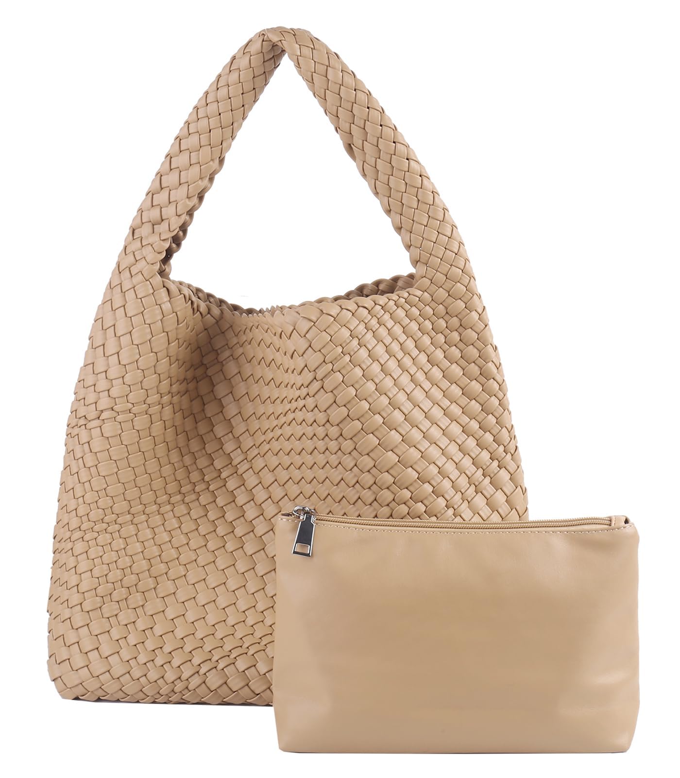 SUMICH Vegan Leather Hand-Woven Women's Tote Bag - Stylish Top Handle Satchel Purse for Ladies | Perfect for Work, Travel & Everyday Use