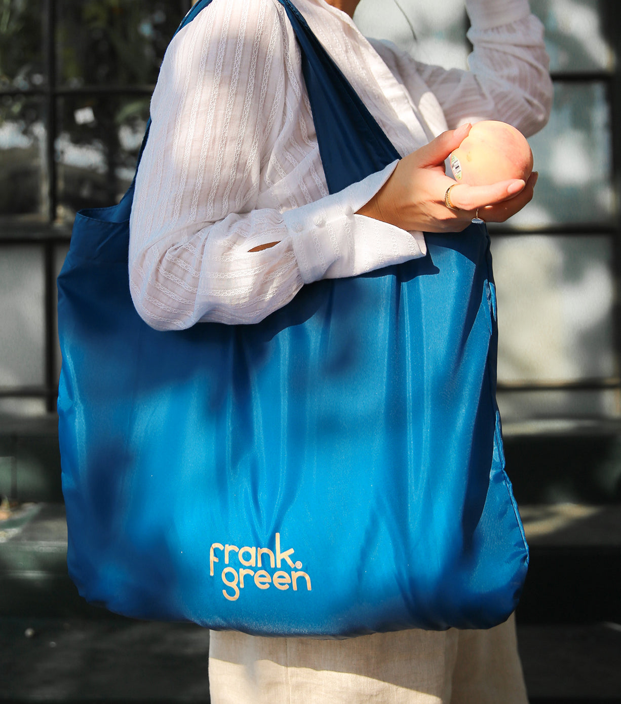 Eco-Friendly Reusable Shopping Tote Bag - Durable Grocery Bags for Supermarket, Beach & Travel - Foldable & Washable Carry All Tote with Reinforced Handles