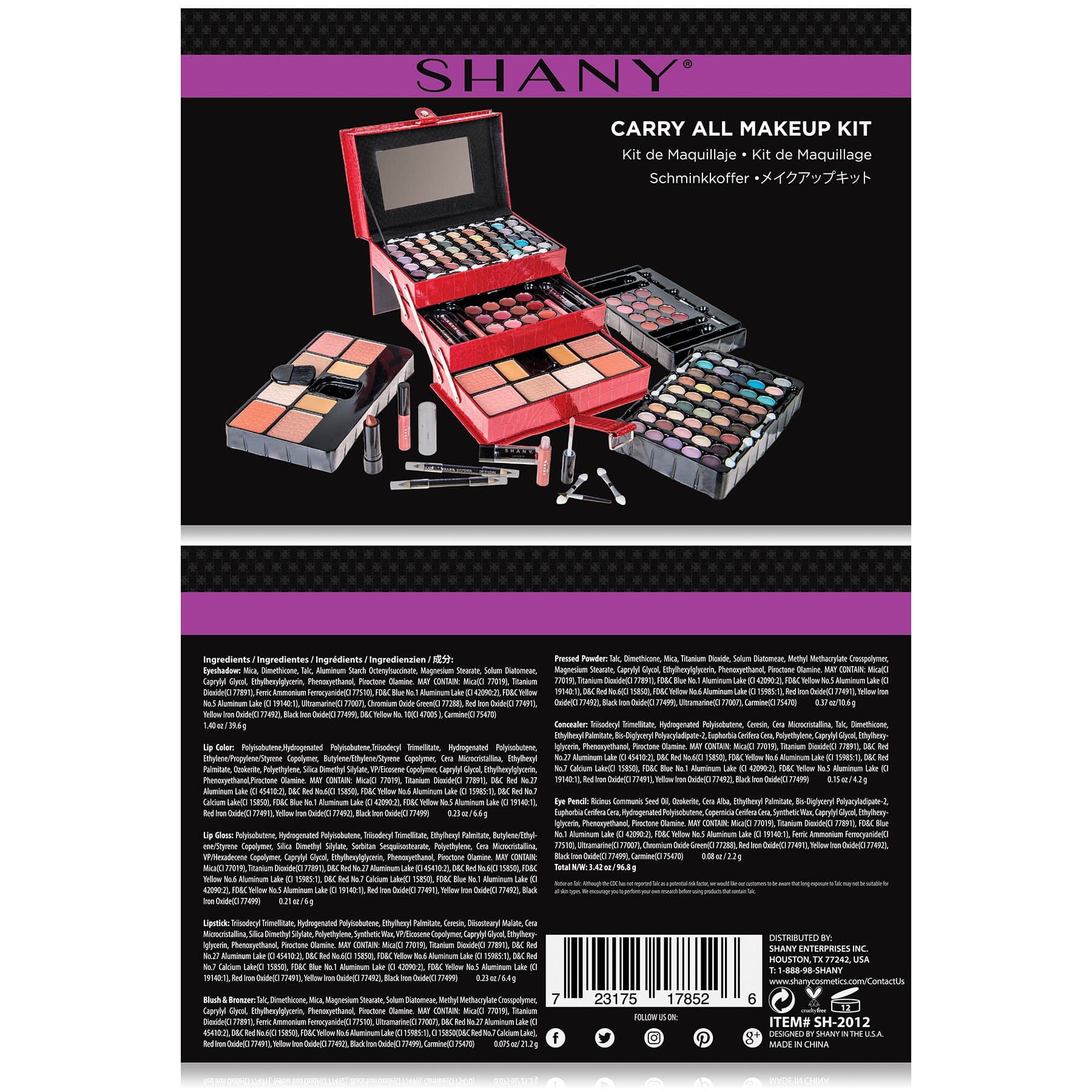 All-in-One Professional Makeup Kit with Storage Case - Perfect for Travel, Bridal & Everyday Makeup Application