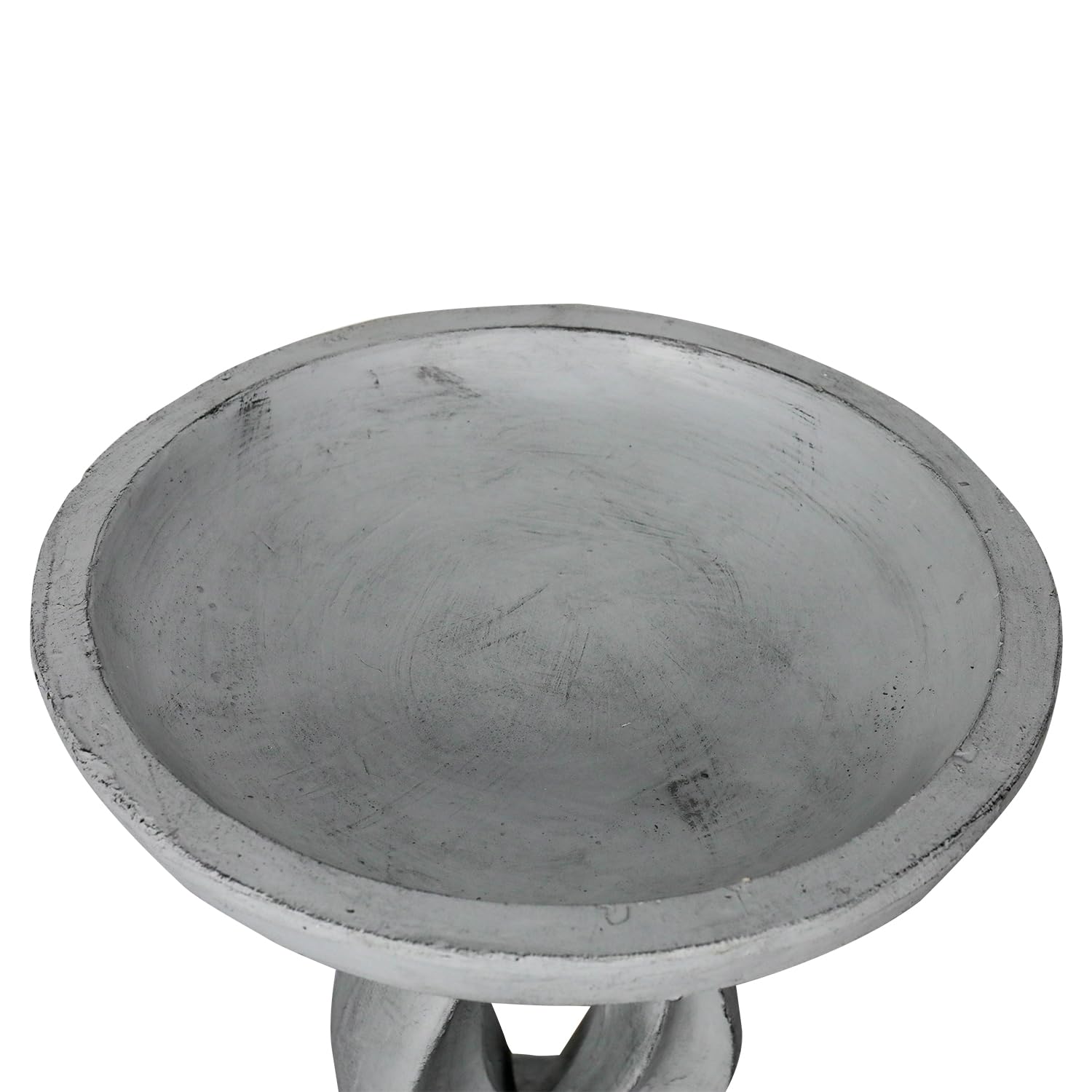 SunJet 21.8 Inch Modern Concrete Bird Bath - Sleek Minimalist Design, Sturdy & Elegant Garden Decor for Patio, Yard & Lawn | Attracts Birds & Enhances Outdoor Spaces