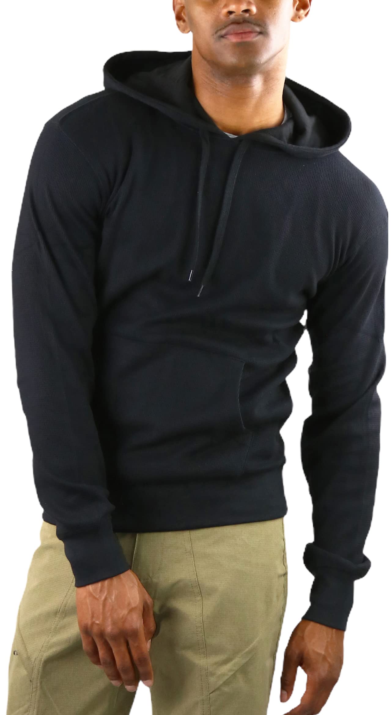 Premium Men's Waffle Thermal Long Sleeve Crewneck Shirt - Heavy & Medium Weight Options - Warm Winter Base Layer for Outdoor Activities & Casual Wear