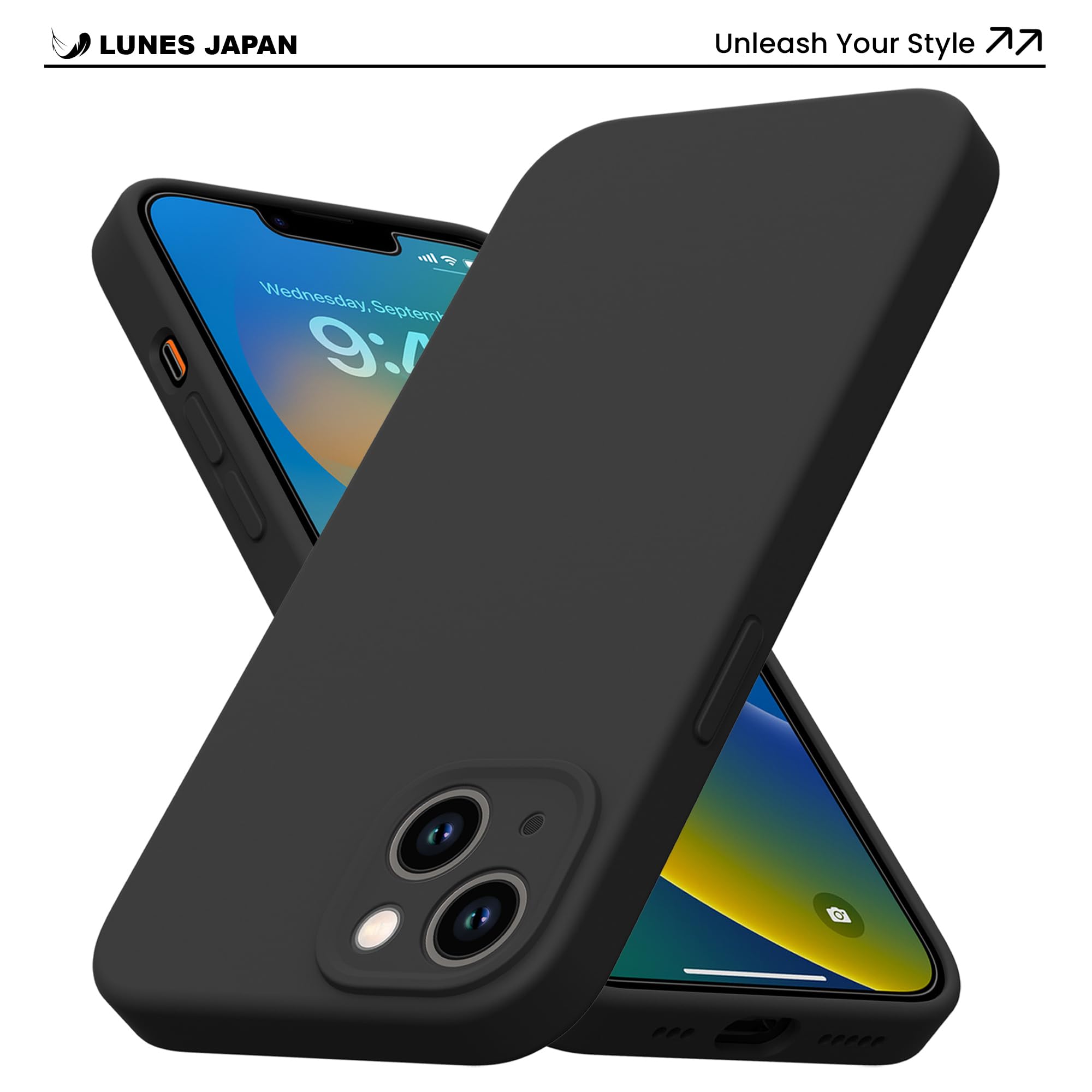 Magnetic iPhone 14 Case with MagSafe Compatibility - Shockproof Silicone Cover with Camera Protection, Anti-Fingerprint & Wireless Charging (Dark Gray) - Perfect for Daily Use, Travel & Outdoor Activities