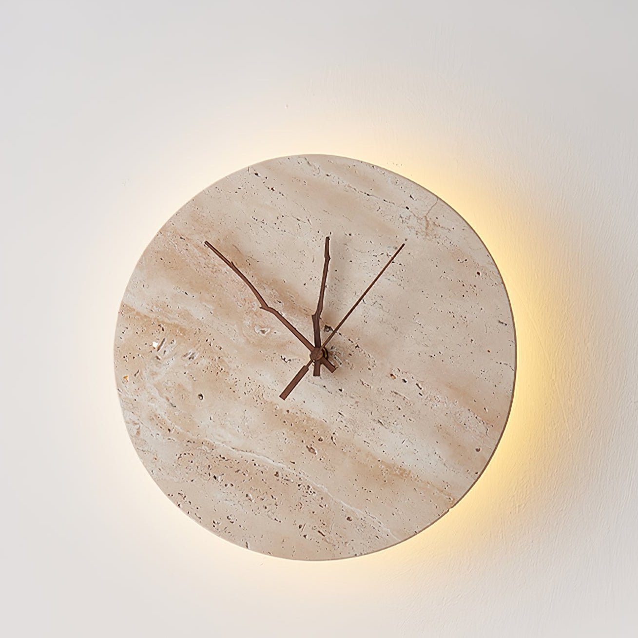 Modern Travertine Wall Lamp with LED Light - Elegant Stone Sconce for Bedroom, Living Room & Hallway Lighting