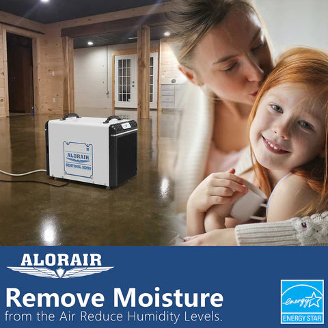 AlorAir Sentinel HD90 Energy Star Certified Dehumidifier for Basement & Crawl Space - High Efficiency Moisture Control with Auto Drain - Perfect for Home, Garage, and Storage Areas