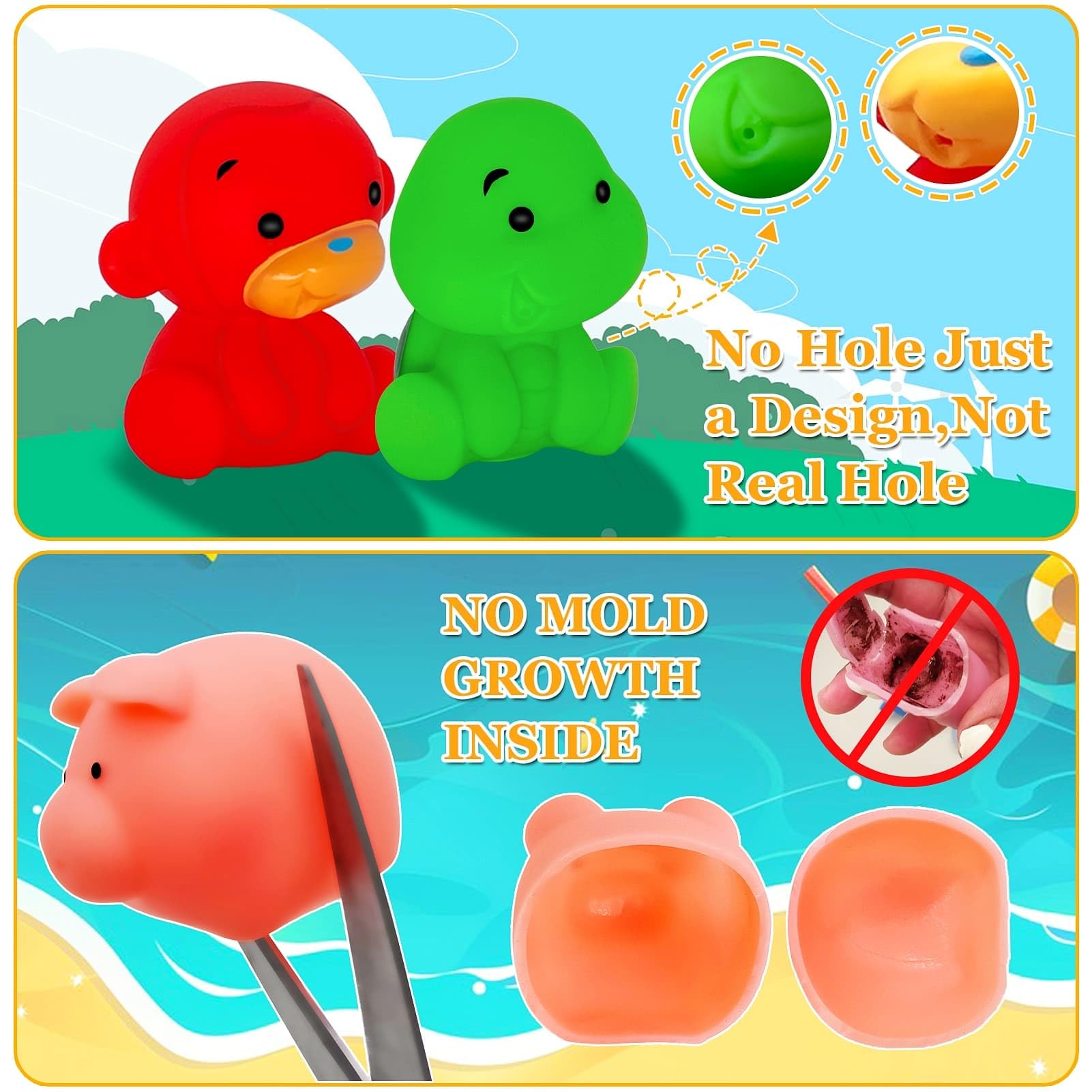 **Non-Toxic Baby Bath Toys for 6-12 Months | Safe & Mold-Free Infant Bathing Toys for Toddlers 1-3 Years | Bathtub, Pool & Shower Fun for Boys & Girls | Perfect Gift for 1-2-3 Year Olds**    *(Ideal for sensory play, water exploration, and making bath time enjoyable for babies and toddlers!)*