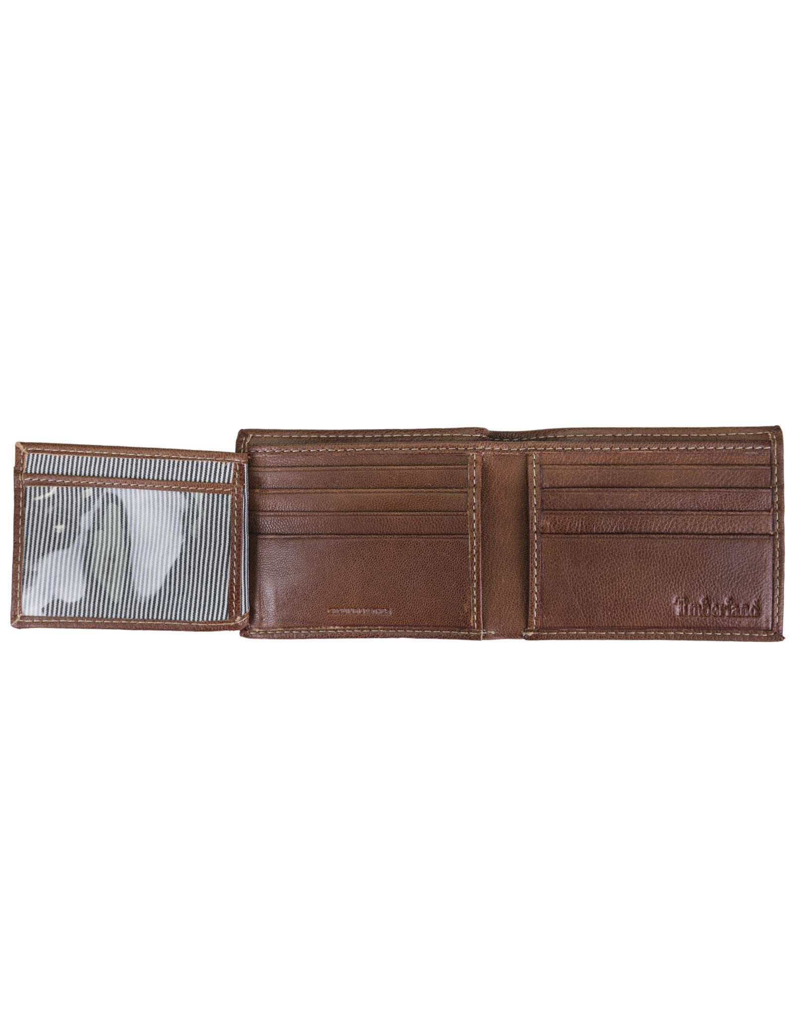 Timberland Men's Genuine Leather Trifold Wallet with RFID Protection - Cognac Brown (Hudson) | Slim Bifold Wallet for Men | Perfect for Everyday Use, Travel & Business