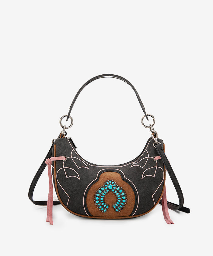 Montana West Concho Luna Crossbody Bag for Women - Stylish Leather Purse with Adjustable Strap, Perfect for Daily Use, Travel & Shopping