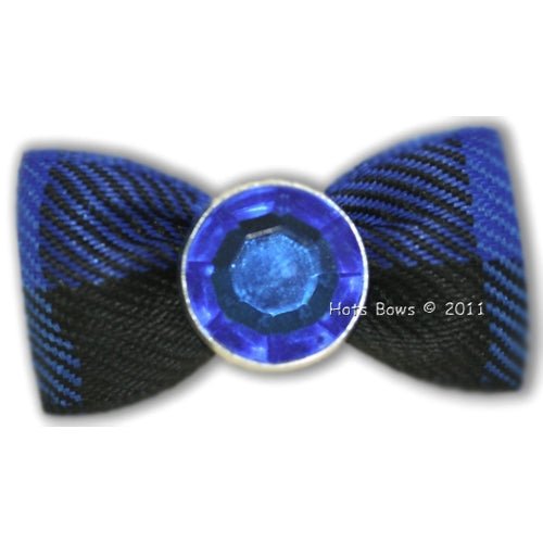 Crystal Blue Dog Hair Bow - Elegant Pet Accessory for Small & Medium Dogs - Perfect for Parties, Weddings & Daily Fashion