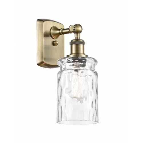 Ballston Collection 516-1W-AB-G352 Transitional Brass Wall Sconce with Antique Finish - Perfect for Bedroom, Hallway & Entryway Lighting