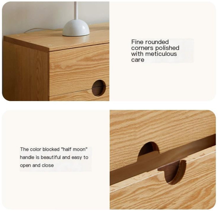 Oak Solid Wood Modern TV Stand - Stylish Entertainment Center for Living Room & Home Theater Setup