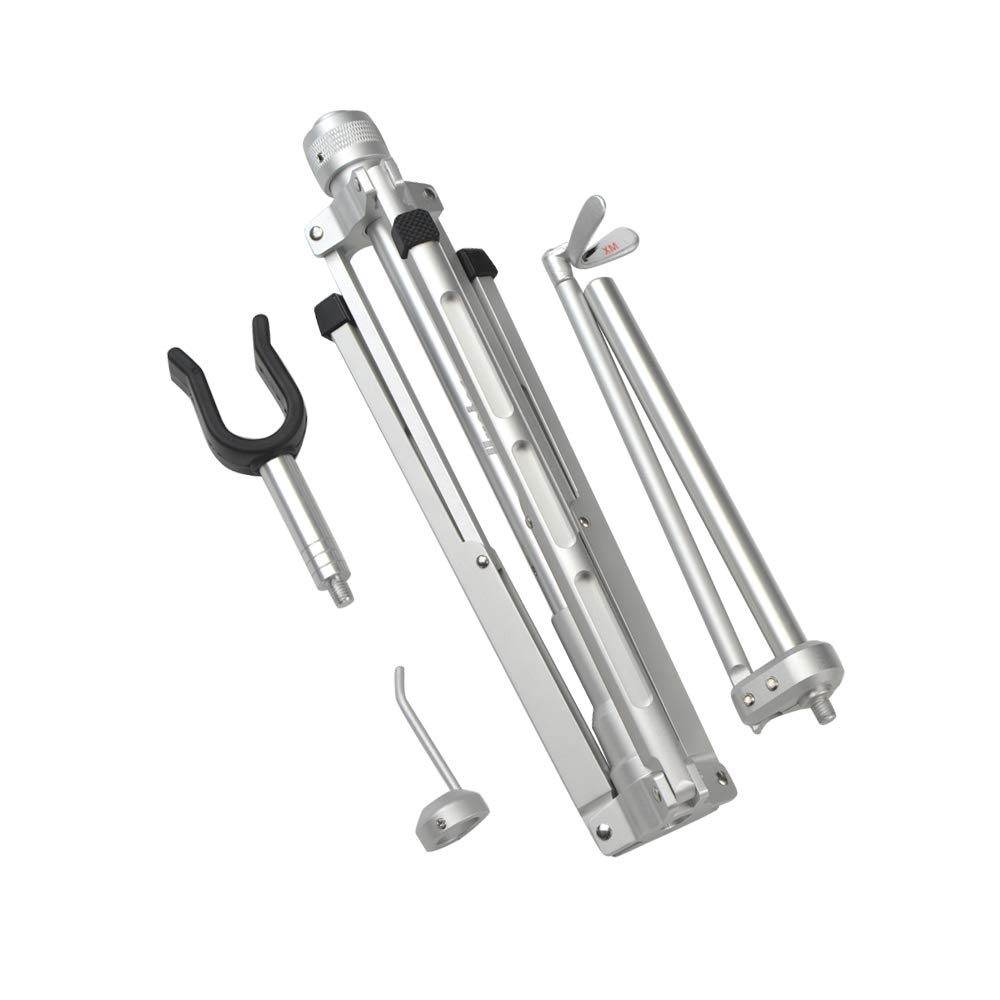 SHARROW Archery Bow Stand - Foldable Recurve Bow Holder with Aluminum Alloy Base | Durable Bow Rack for Target Practice & Hunting Accessories | Perfect for Outdoor Archery Range & Backyard Training