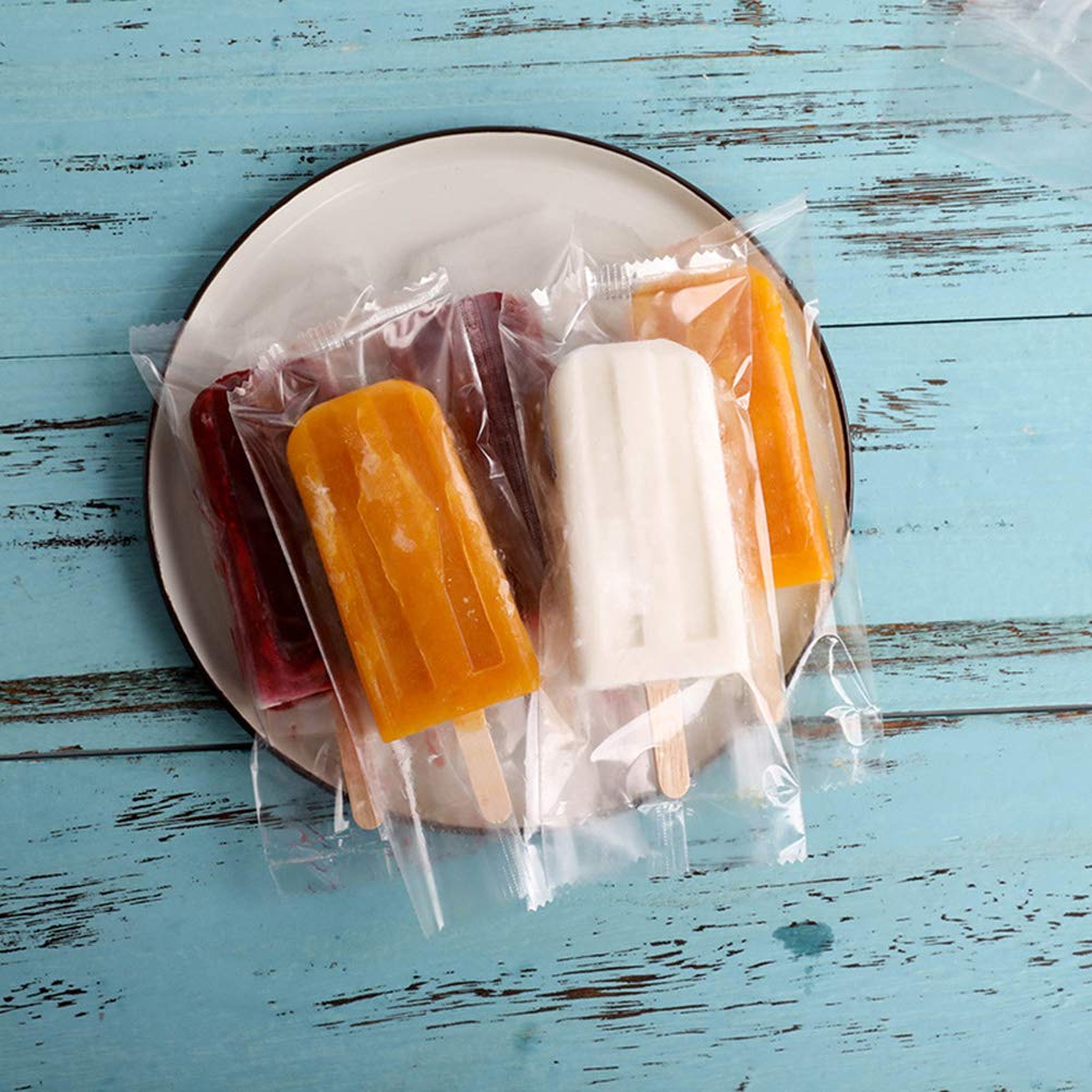 200 Pcs Popsicle Bags - Reusable Ice Cream Storage Bags with Drawstring for Homemade Frozen Treats, DIY Desserts & Party Favors | Cabilock Food-Grade Packaging Solution