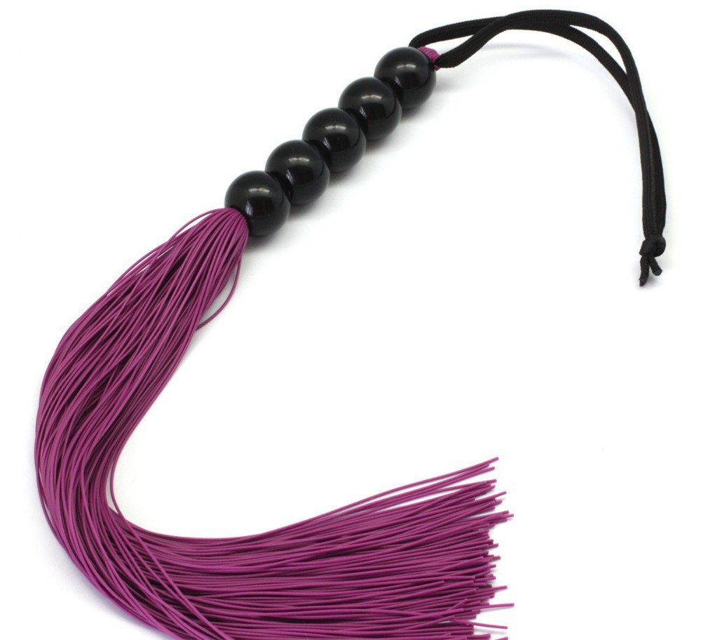 **Soft 15 Inch Purple Rubber Sex Flogger Whip for BDSM Beginners - Sensual SM Spade Whip for Couples & Adult Play - Perfect for Bedroom, Roleplay & Sensual Exploration**