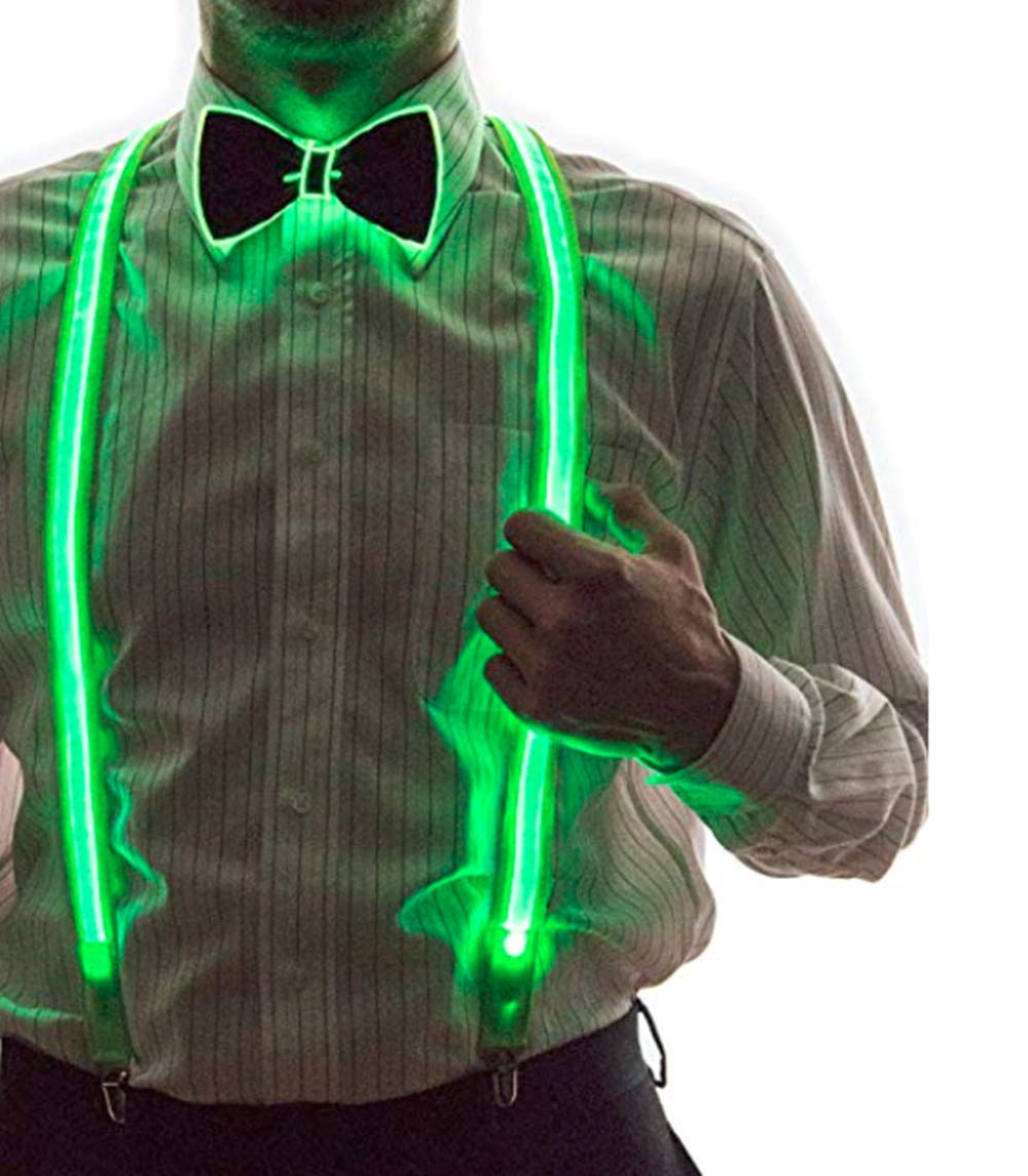 Glowing LED Bow Tie - Adjustable Light Up Bow Tie for Men & Women - Novelty Party Accessory for Halloween, Raves, Weddings & Cosplay
