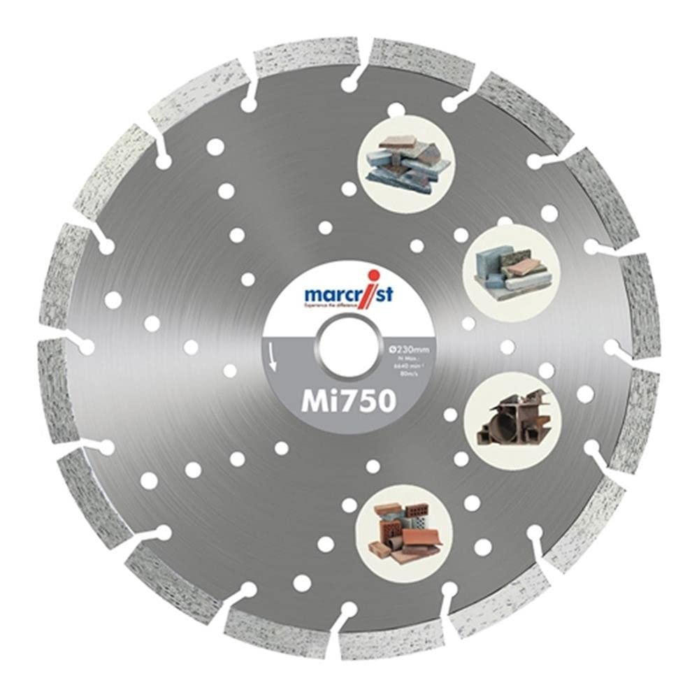 Marcrist Mi750 Diamond Blade - 115x22.2mm Fast Universal Cutting Disc for Concrete, Tile & Stone - Perfect for Construction, Masonry & DIY Projects
