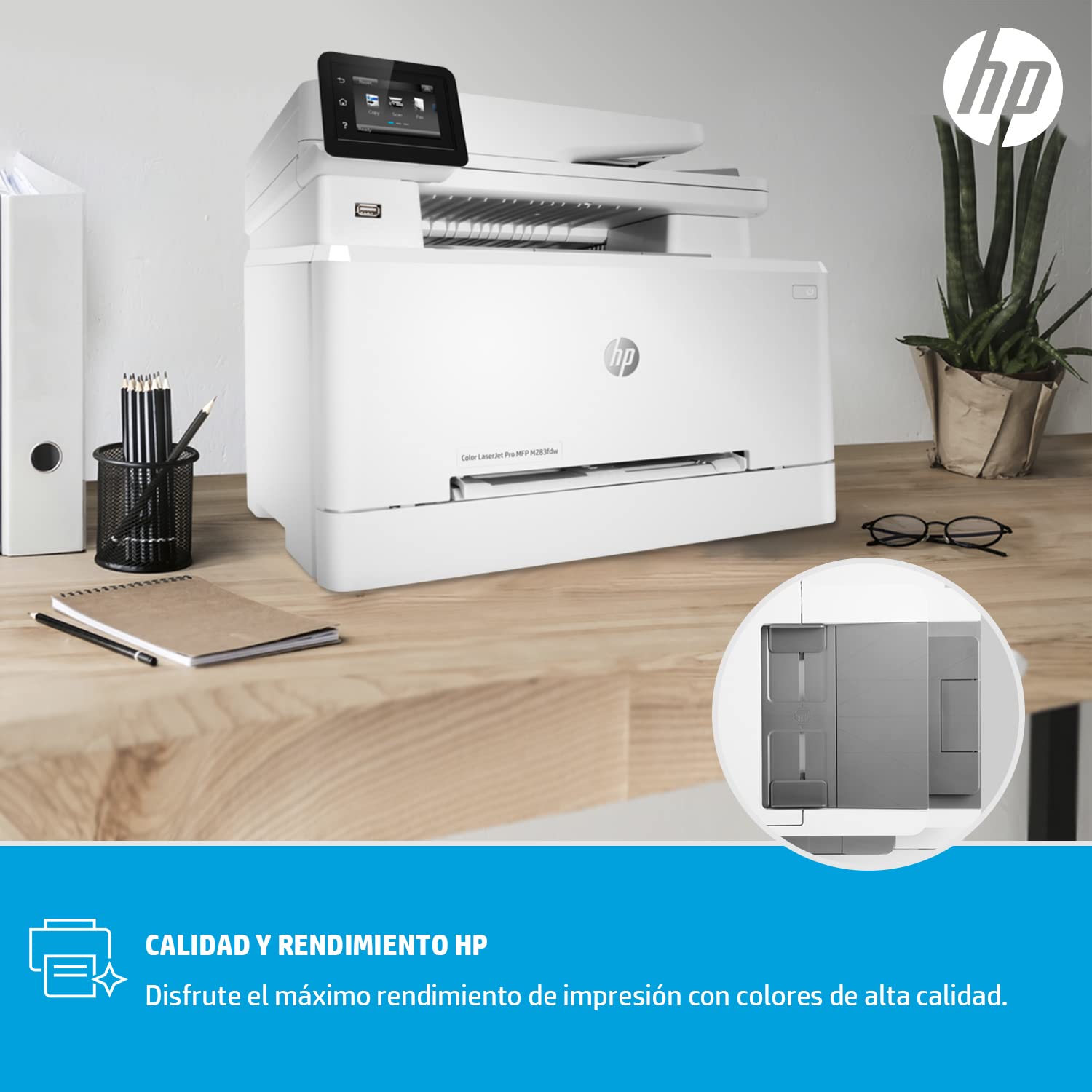 HP LaserJet Pro M283FDW Wireless All-in-One Color Printer - Fax, Scan, Copy, Print | 22ppm, 600x600dpi | 250-Sheet Capacity | Ethernet, USB, Wi-Fi | e-Print Compatible (Renewed) | Perfect for Home Office & Small Business Printing Needs