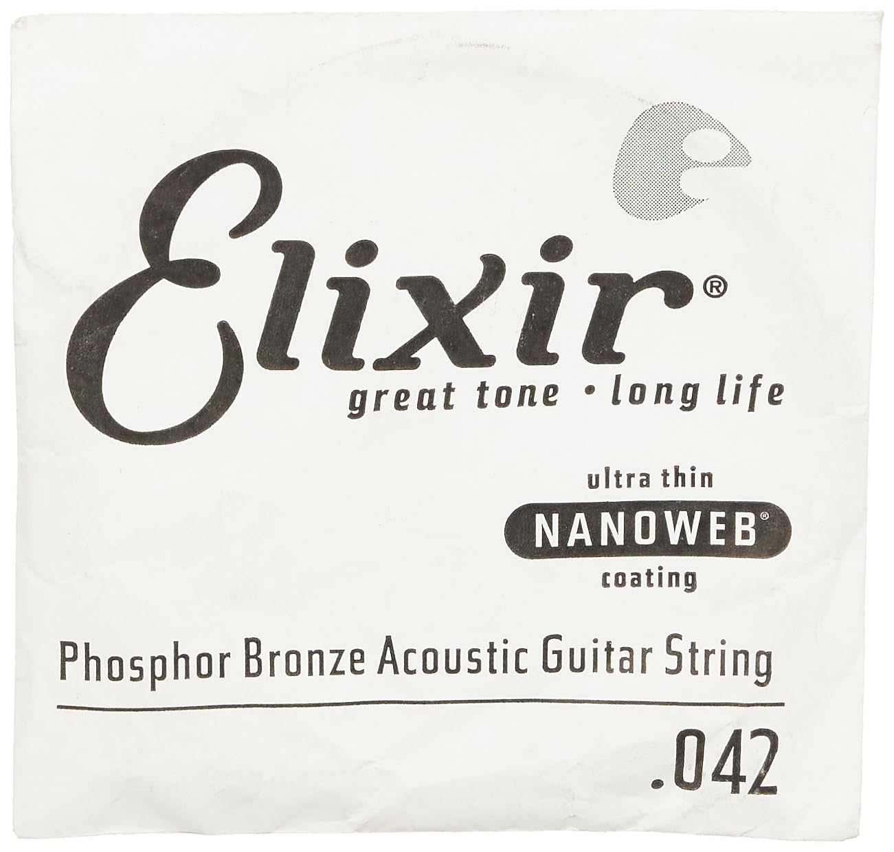 Elixir Phosphor Bronze Acoustic Guitar Strings with NANOWEB Coating - .042 Gauge - Bright, Warm Tone & Long-Lasting Playability for Folk, Country & Fingerstyle Performances