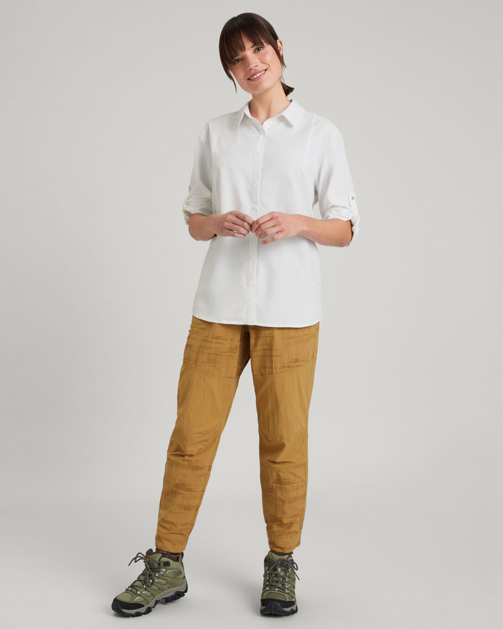 SUN Scout UPF 50+ Women's Long Sleeve Sun Protection Shirt - White | Hiking, Beach & Outdoor Activities