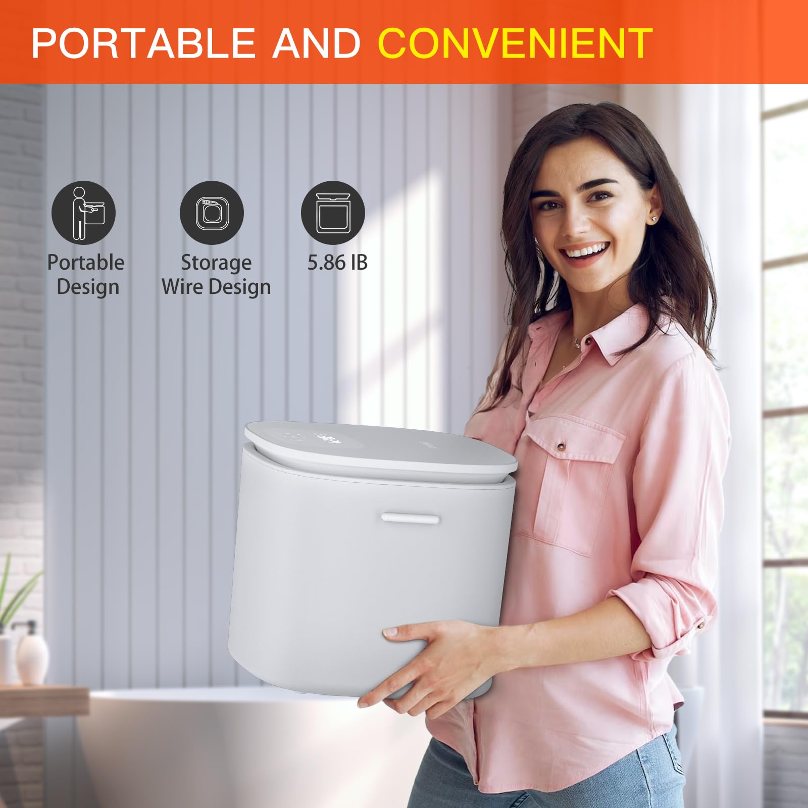 DOACE Upgraded 26L Large Electric Towel Warmer Bucket with Auto Keep Warm - Adjustable Heating Timer (20/40/60 Min) & 24-Hour Delay Function - Perfect for Bathroom, Spa, Salon & Father's Day Gifts
