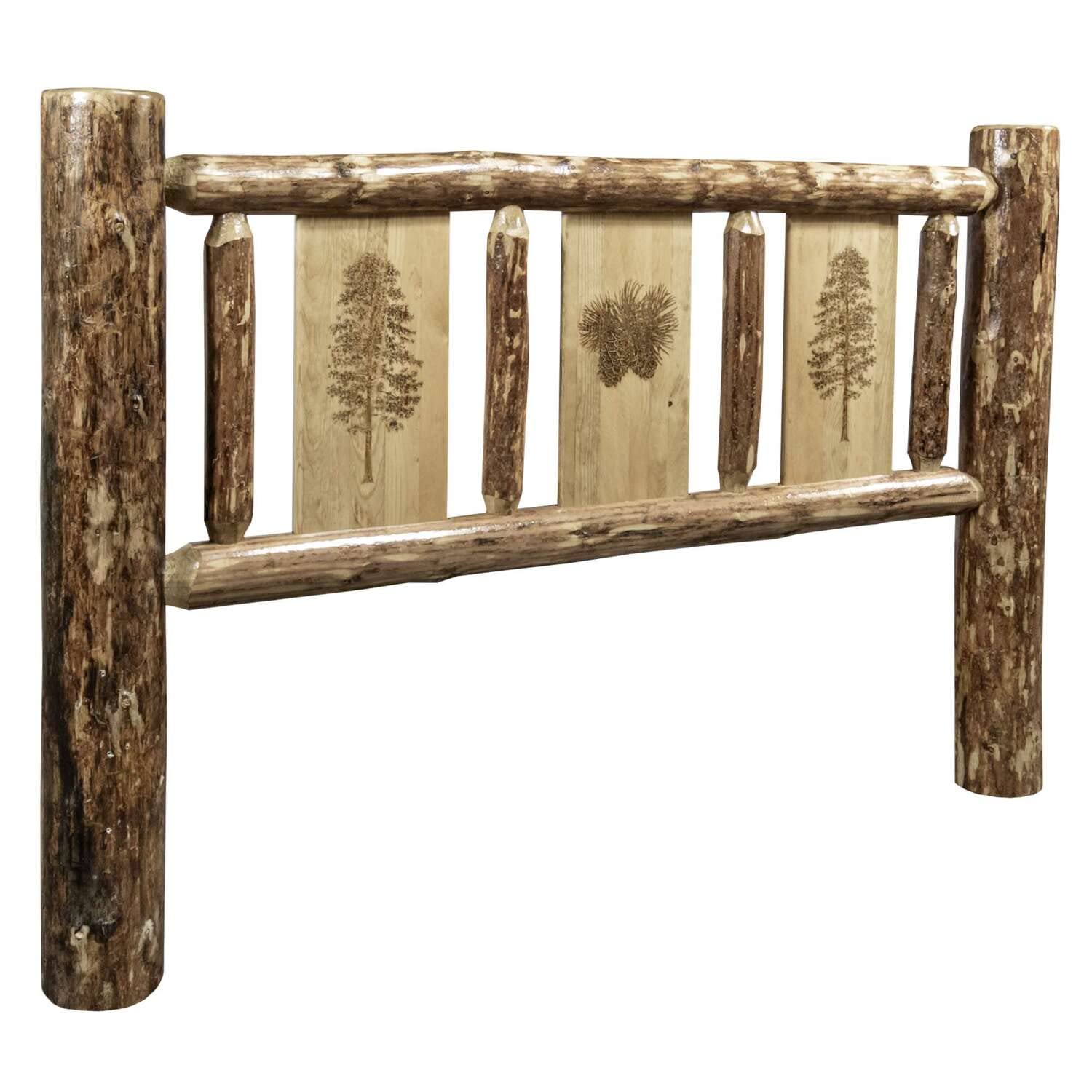 Montana Glacier Country Twin Headboard - Stained & Lacquered Pine Wood Bed Frame for Kids & Teens | Perfect for Bedroom Decor, Guest Rooms & Dorm Furniture