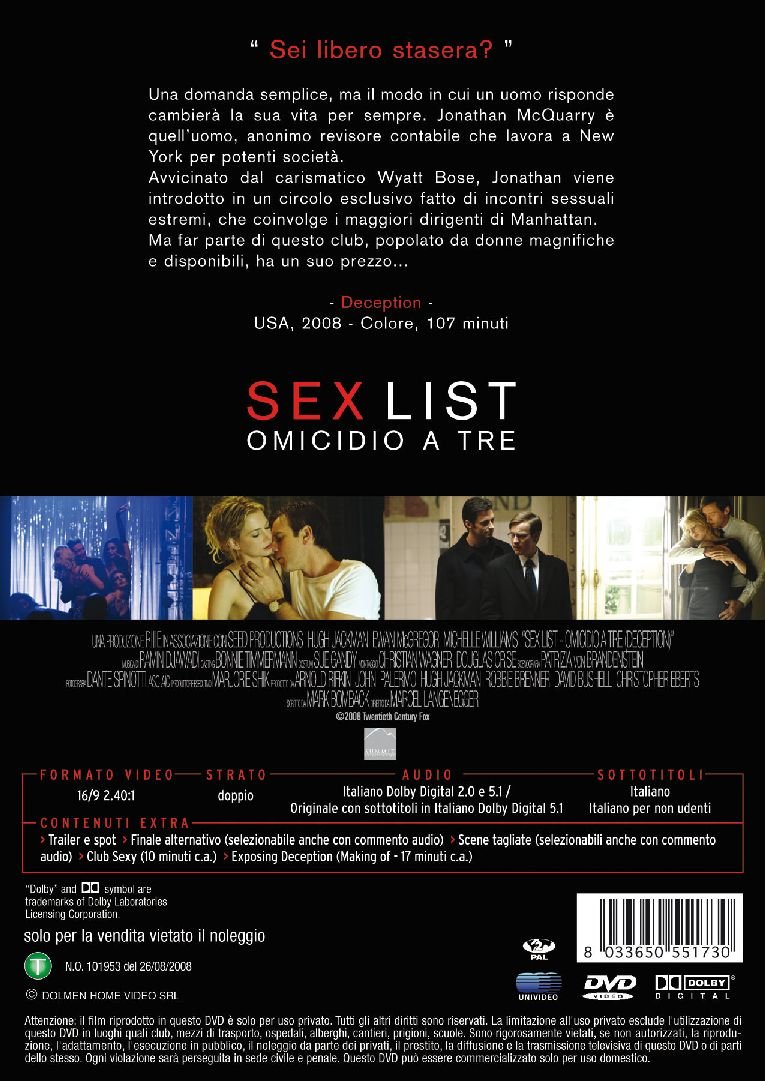 Sex List - Omicidio A Tre [Italian Edition] - Crime Thriller Novel for Adults - Perfect for Mystery Lovers & Italian Literature Fans
