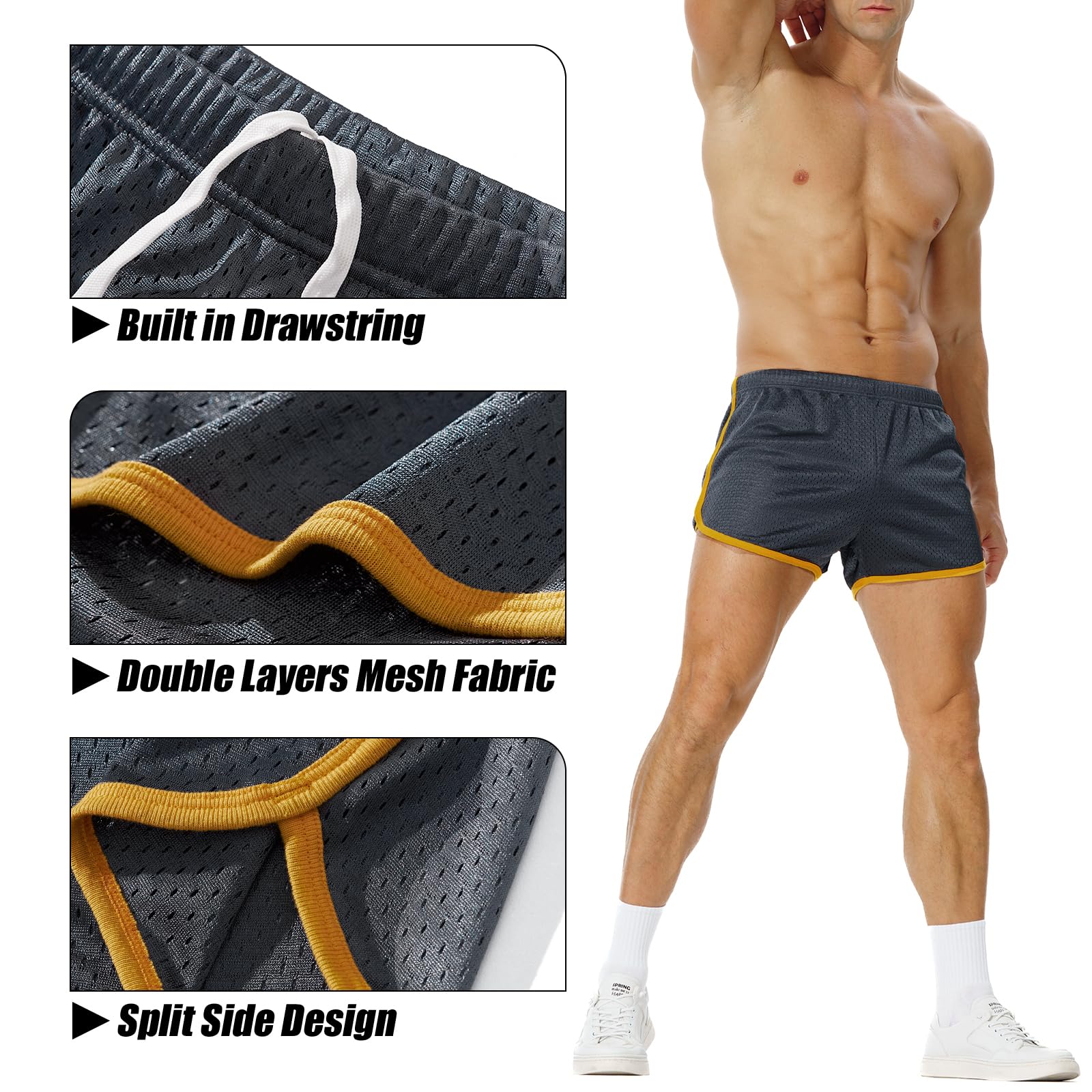 **AIMPACT Men's Running Shorts - Breathable Workout Gym Shorts for Men, Sexy Booty Shorts - Perfect for Jogging, Training & Fitness**