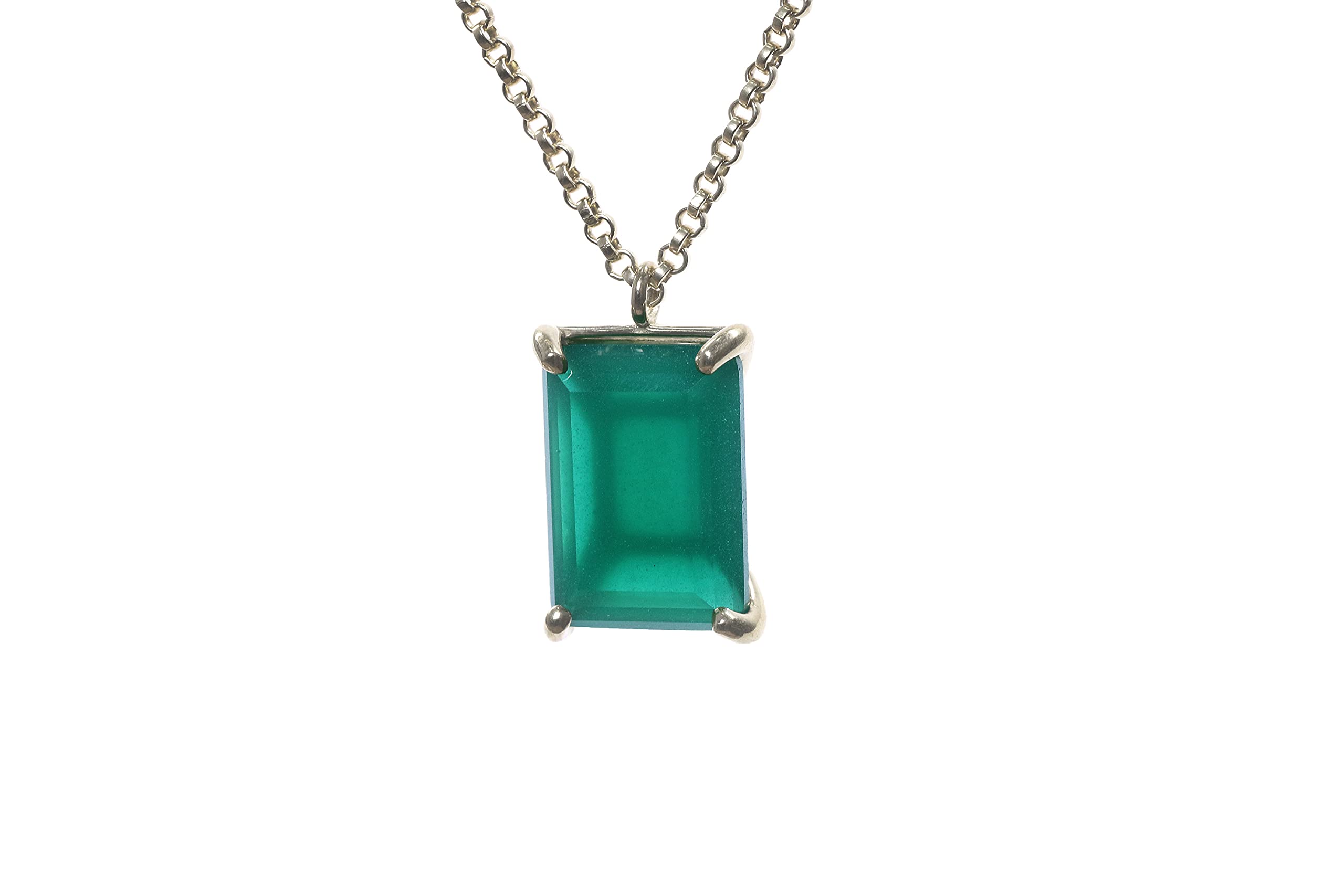 Artisan Green Onyx Gold Necklace - Healing Crystal Jewelry for Women | Elegant & Custom
