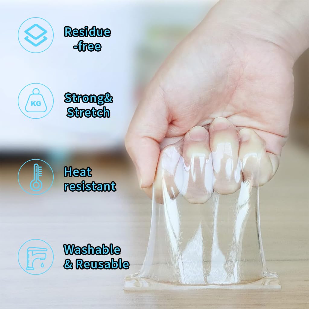 Nano Double Sided Tape Heavy Duty - Clear Acrylic Adhesive, Removable Mounting Tape for Walls, Pictures, Photos, Carpets, Posters | Strong Hold for Home & Office Decor (10ft) - Perfect for Hanging Frames, Securing Rugs & DIY Projects